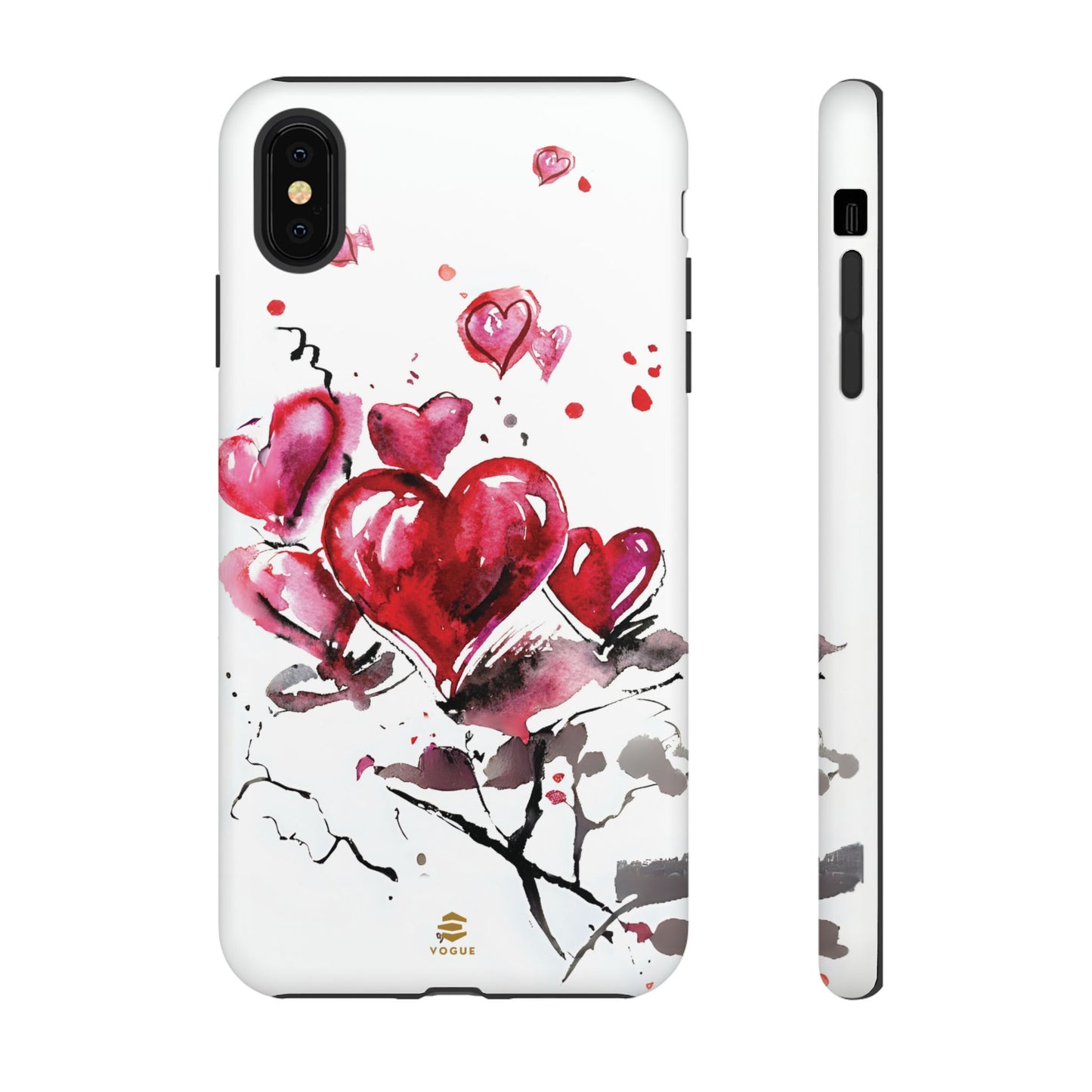 Abstract Hearts Art - iPhone Case, Love, Valentine's Day Gift for Her Protective tough Cover
