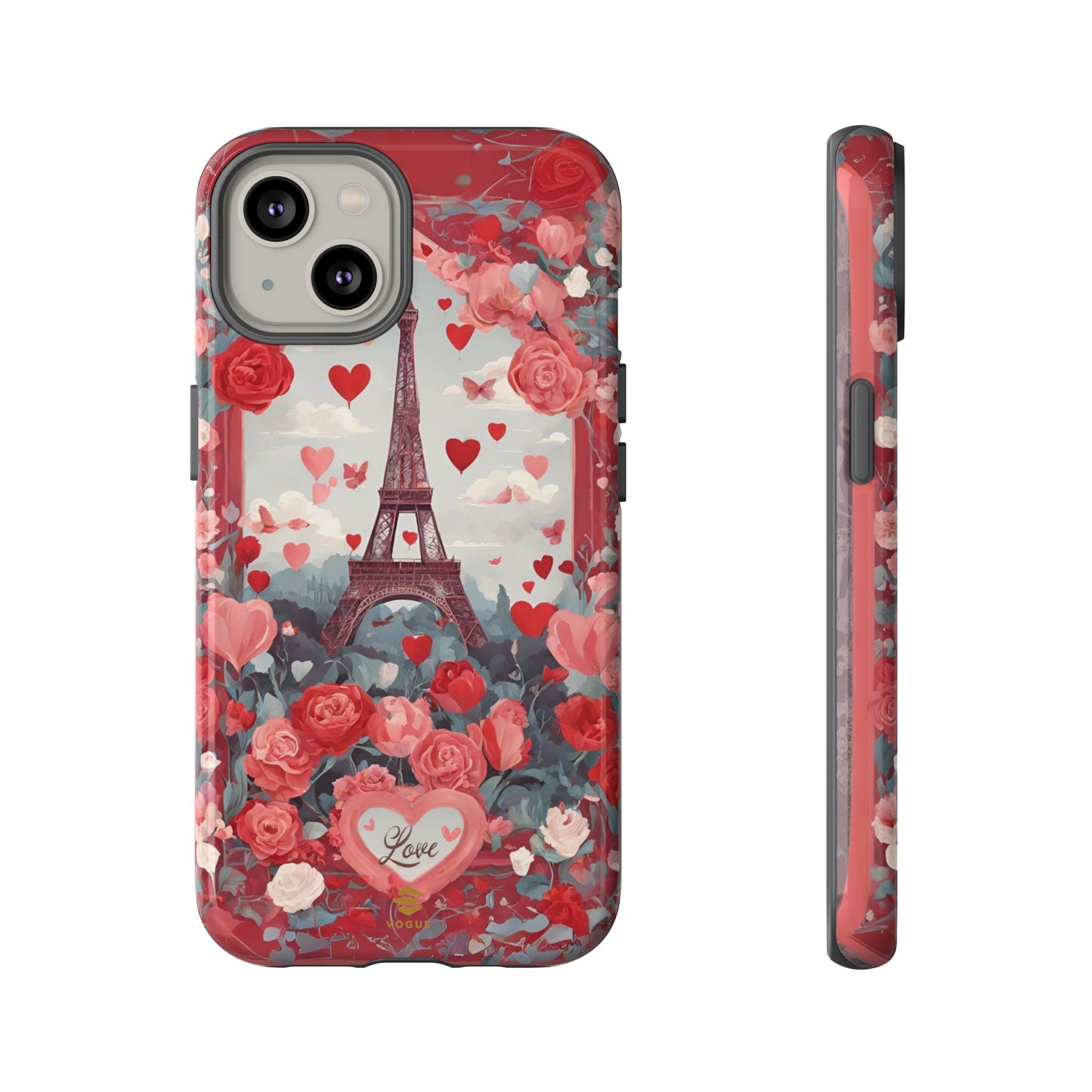 Hearts in Paris Phone Case Valentine's Day Gift for Her