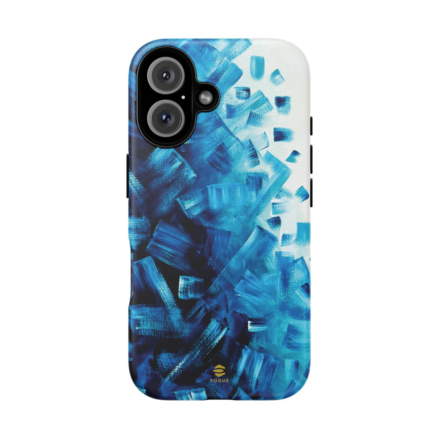 Funda para iPhone con diseño de océano pixelado en azul