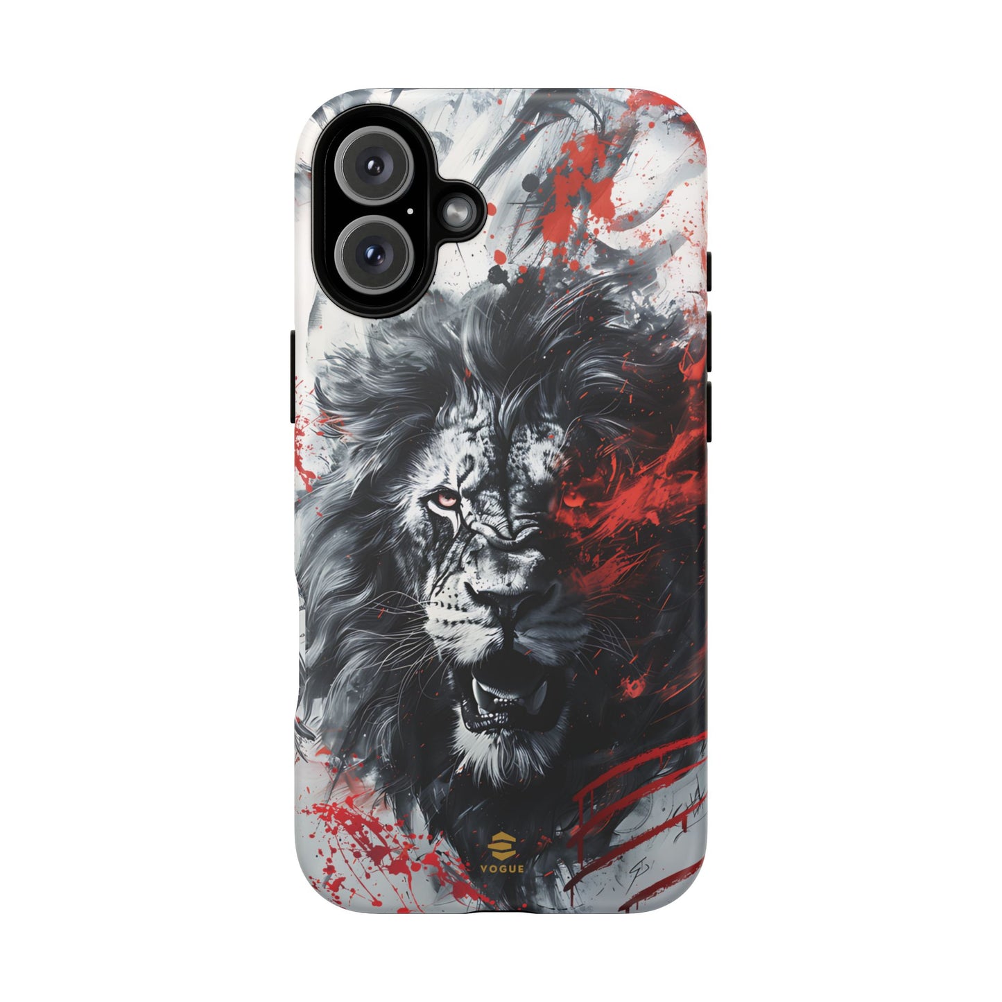 Funda para iPhone con diseño de león rugiente
