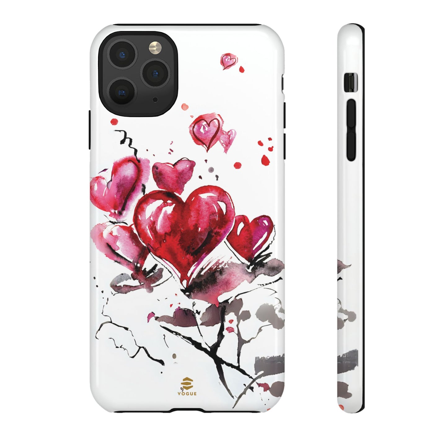 Abstract Hearts Art - iPhone Case, Love, Valentine's Day Gift for Her Protective tough Cover