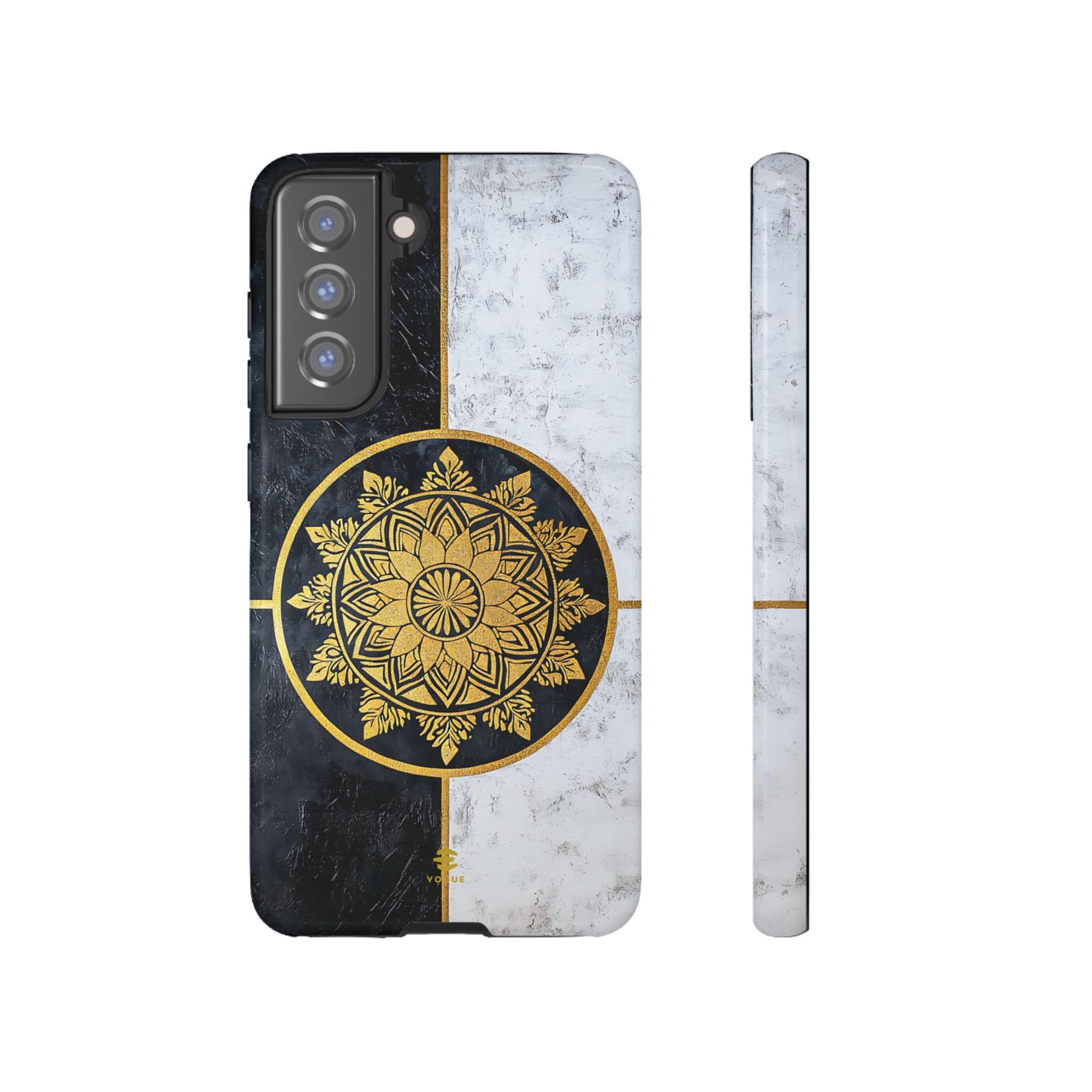 Funda para Samsung con diseño de mandala dorado