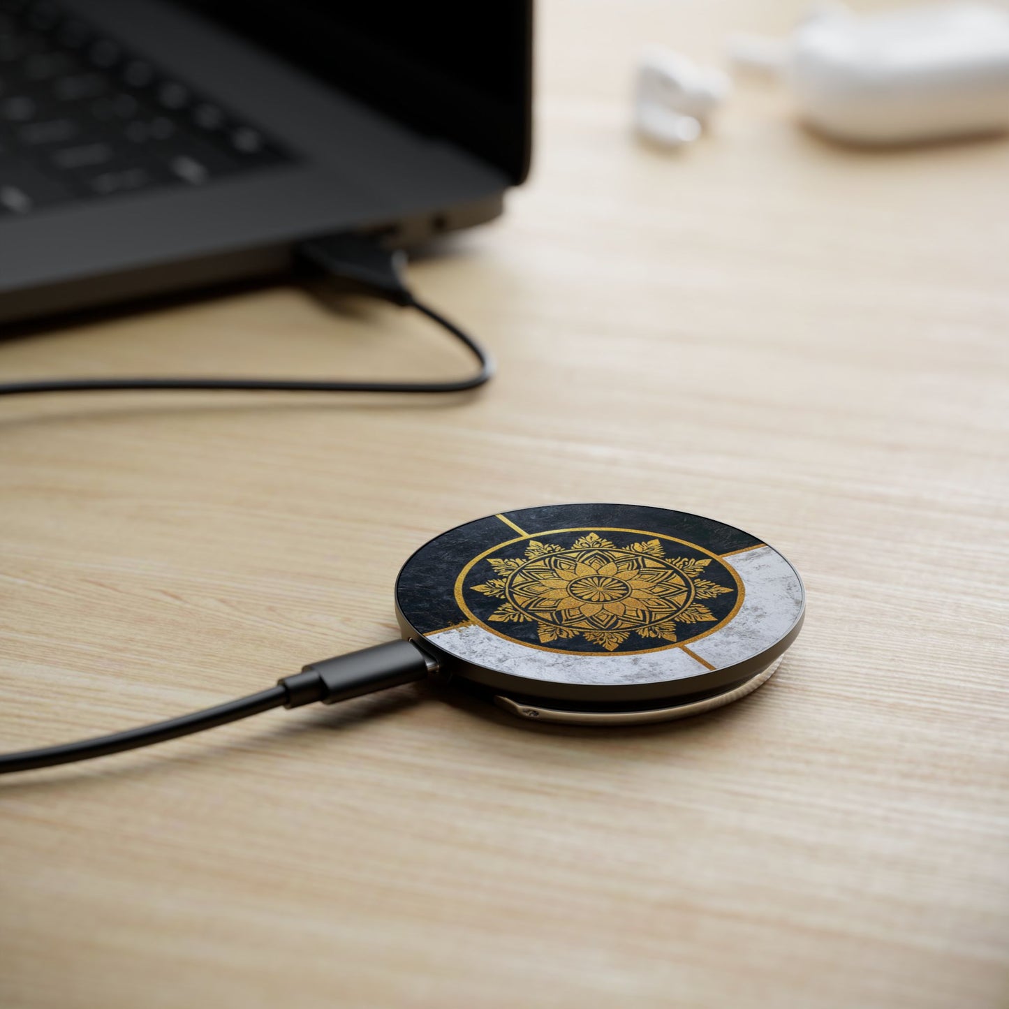Gold Mandala Art Magnetic Induction Charger