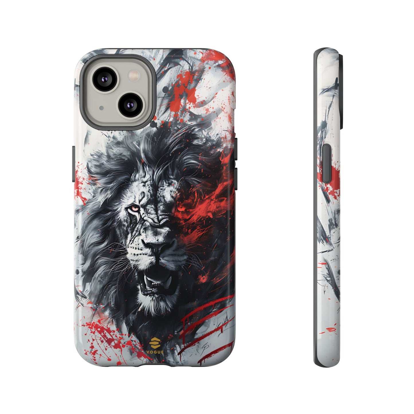 Funda para iPhone con diseño de león rugiente