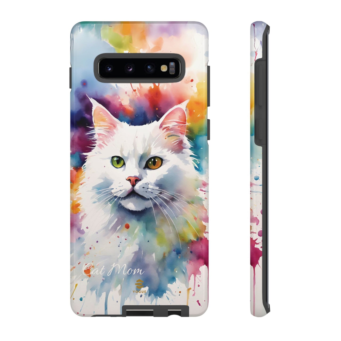 Custom White Cat Samsung Galaxy Tough Phone Case