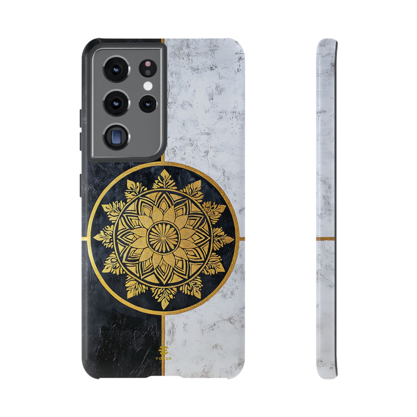 Funda para Samsung con diseño de mandala dorado