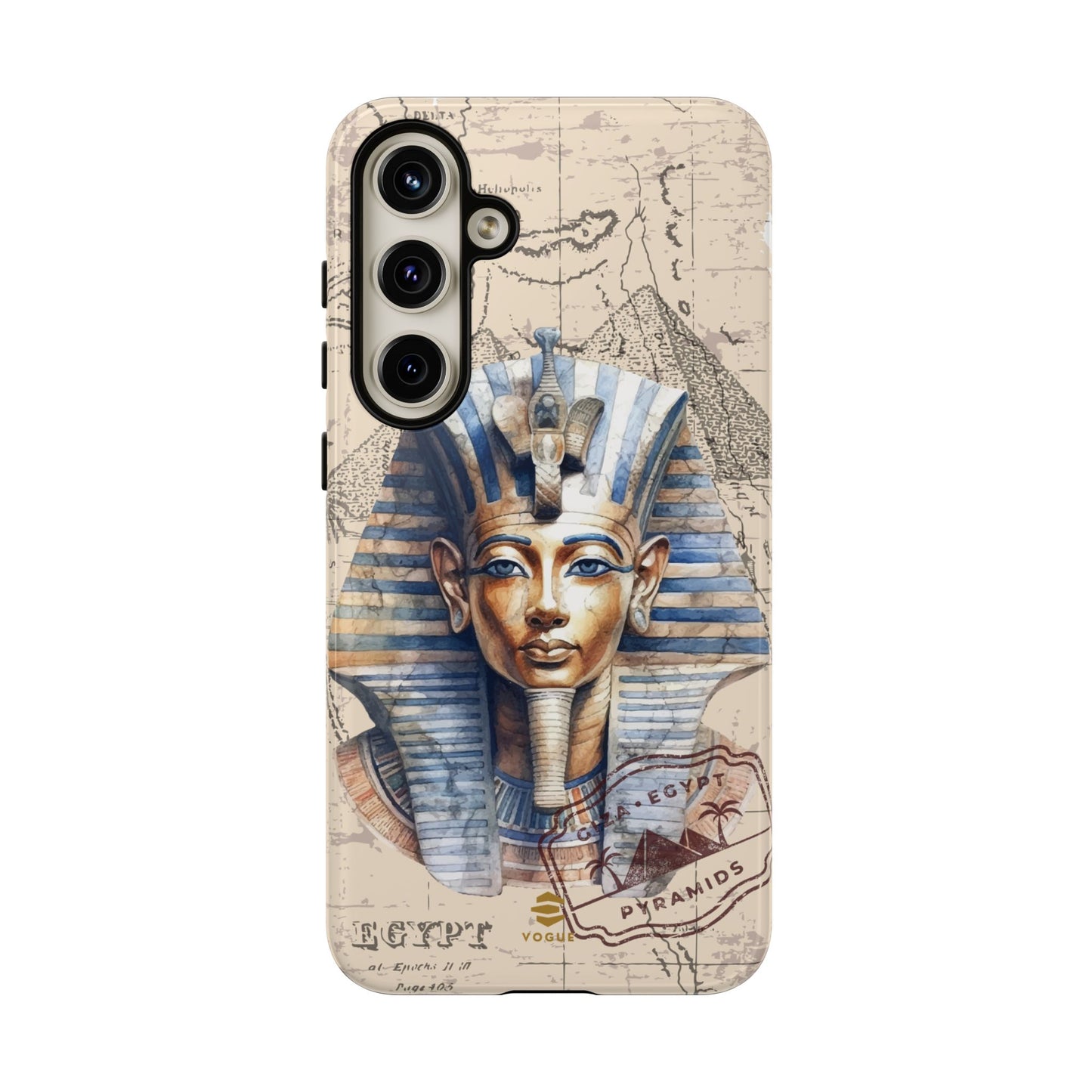 Funda para teléfono Samsung Galaxy con diseño de faraón egipcio