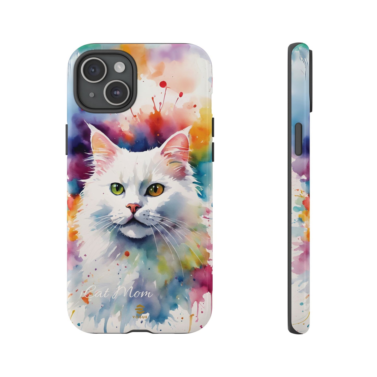 Custom White Cat iPhone Tough Case