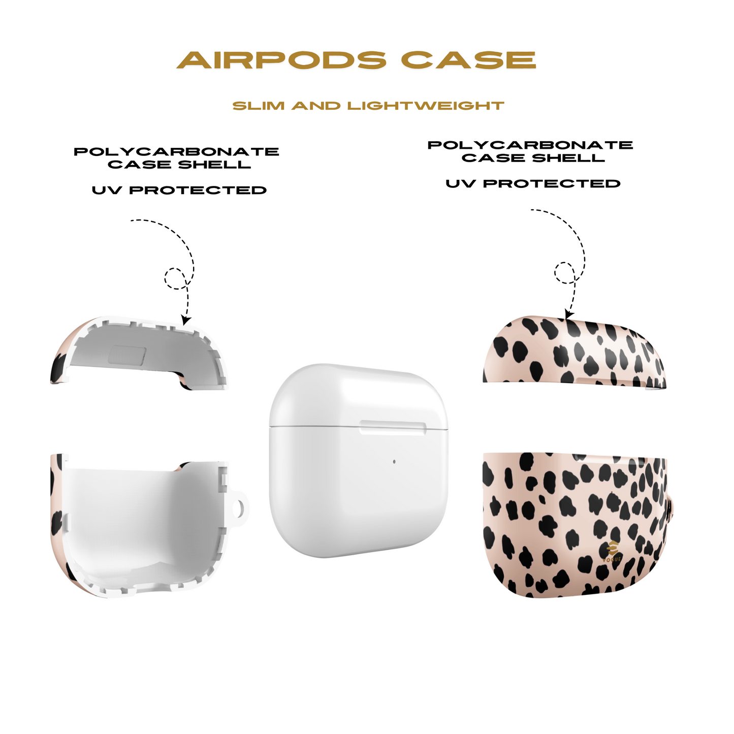 Beige Animal Print AirPod Cases