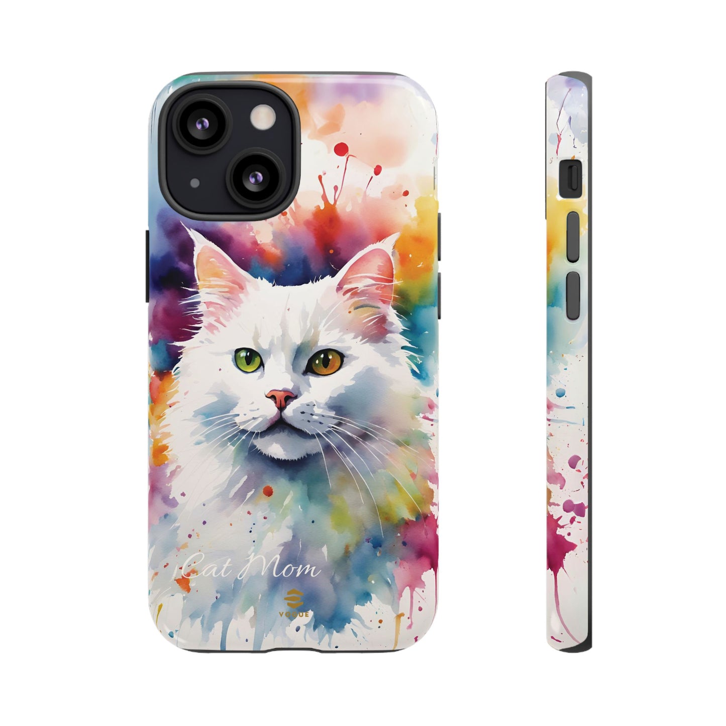 Custom White Cat iPhone Tough Case