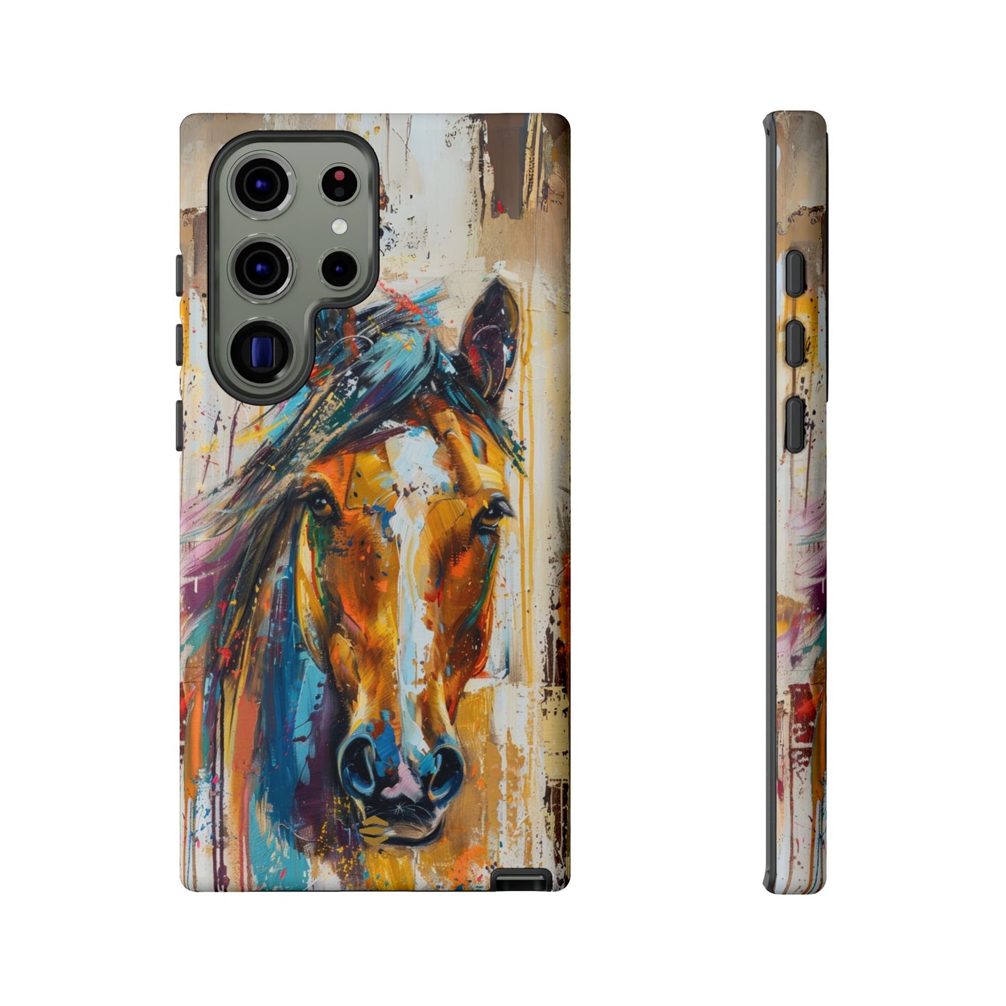 Horse Art Phone Case - Samsung Galaxy - Tough Case - Brown