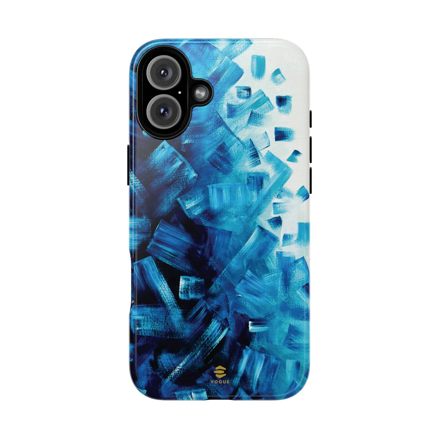 Funda para iPhone con diseño de océano pixelado en azul