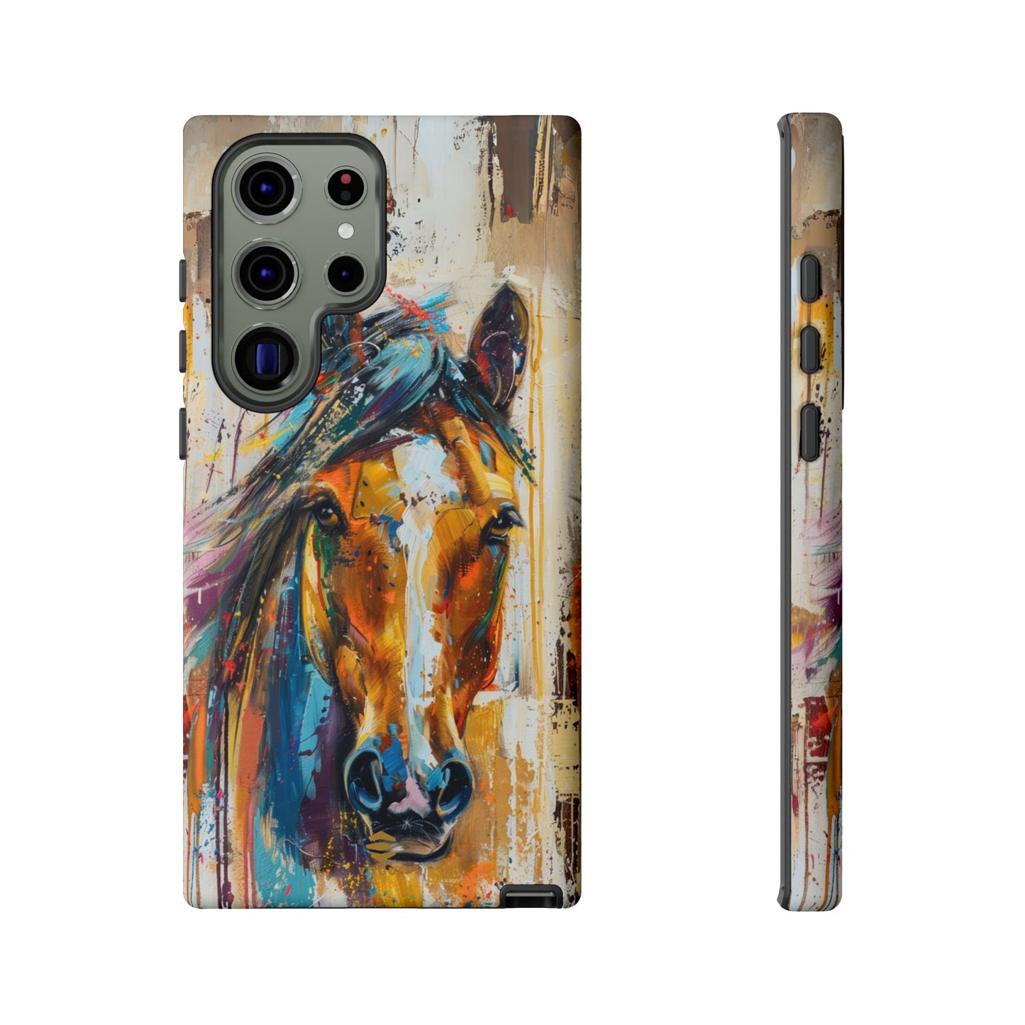 Horse Art Phone Case - Samsung Galaxy - Tough Case - Brown