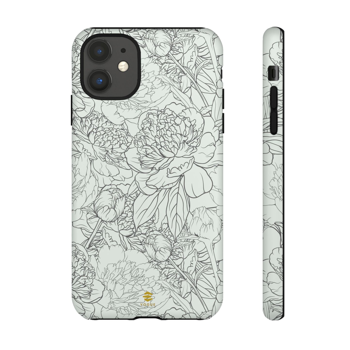Sage Peony Garden iPhone Case
