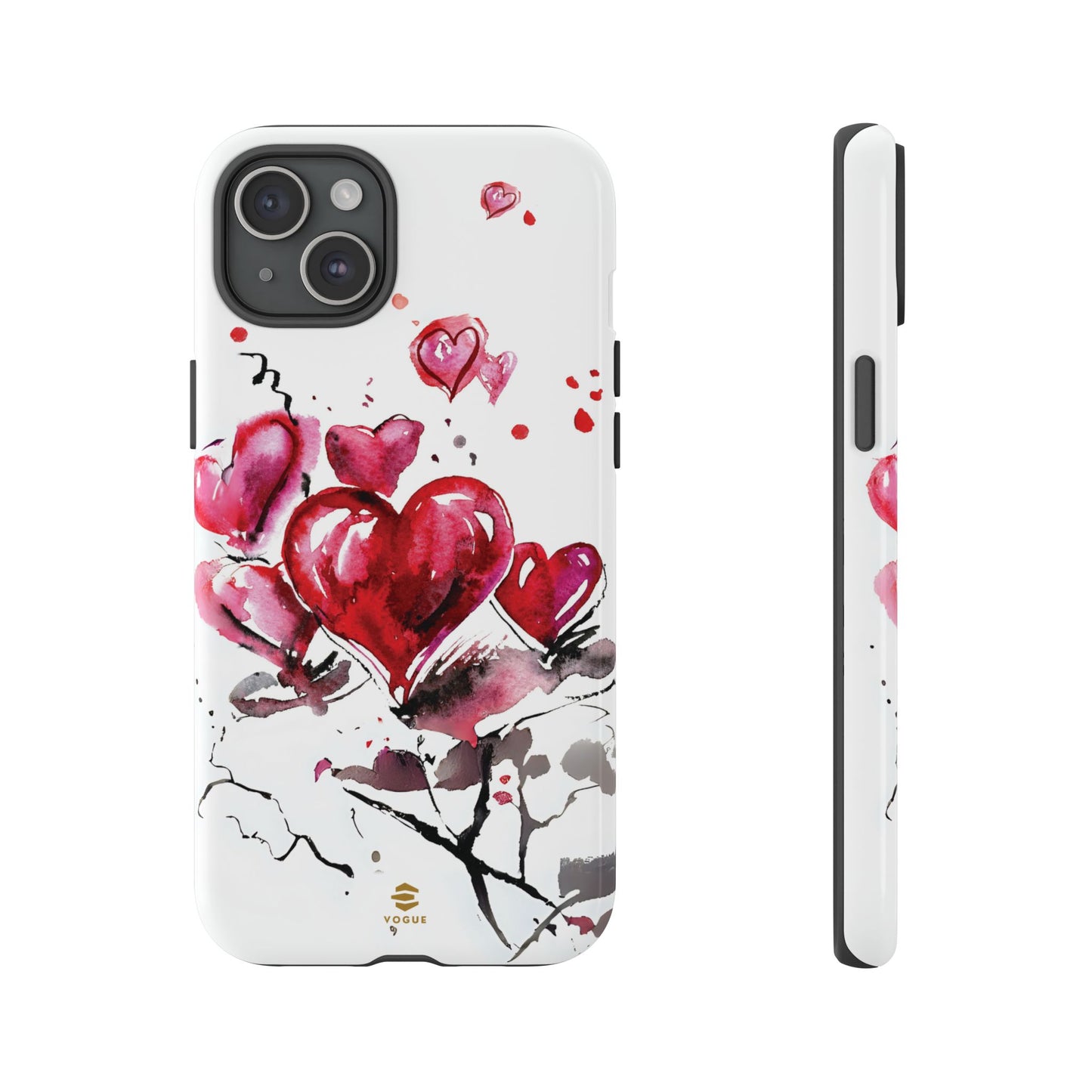 Abstract Hearts Art - iPhone Case, Love, Valentine's Day Gift for Her Protective tough Cover