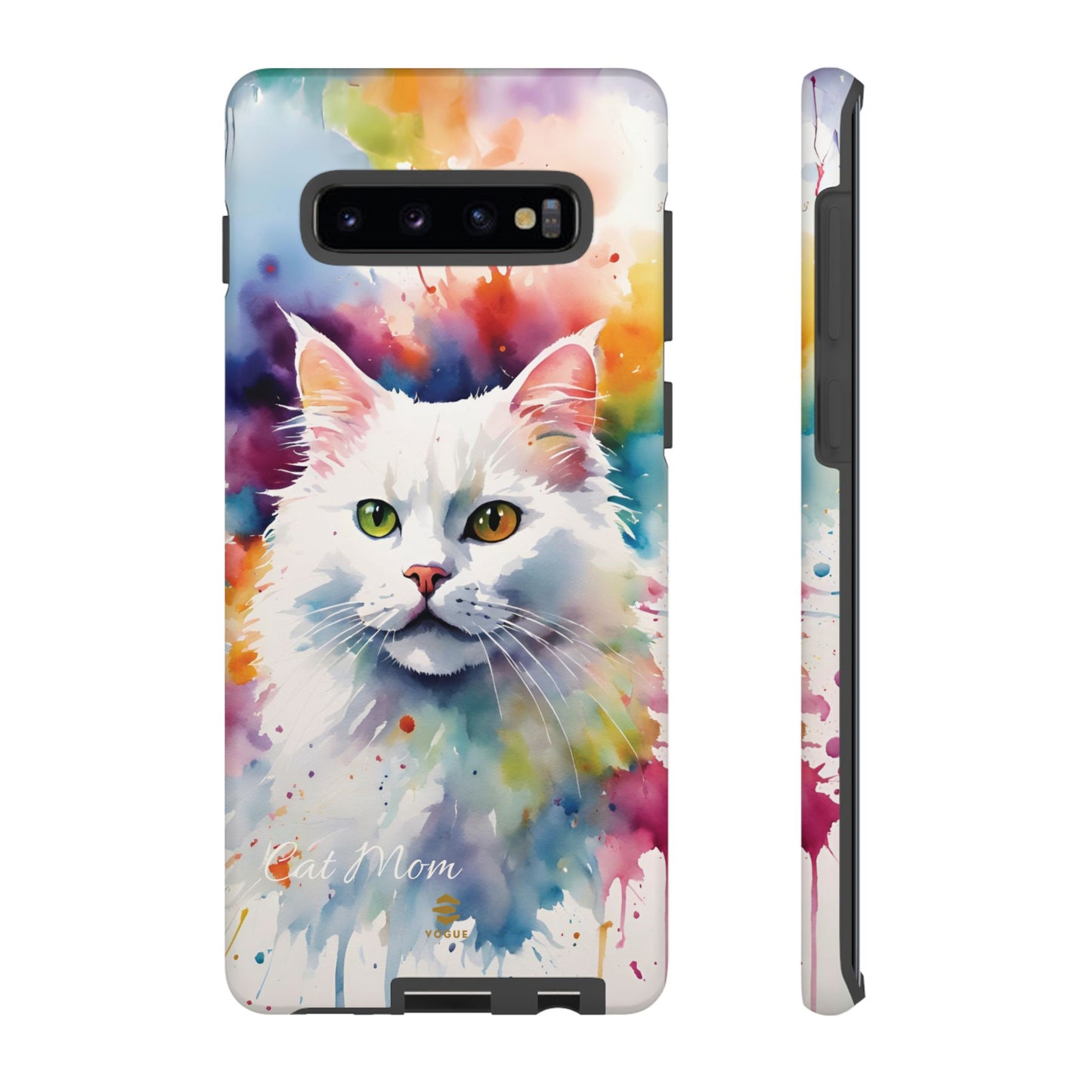 Custom White Cat Samsung Galaxy Tough Phone Case