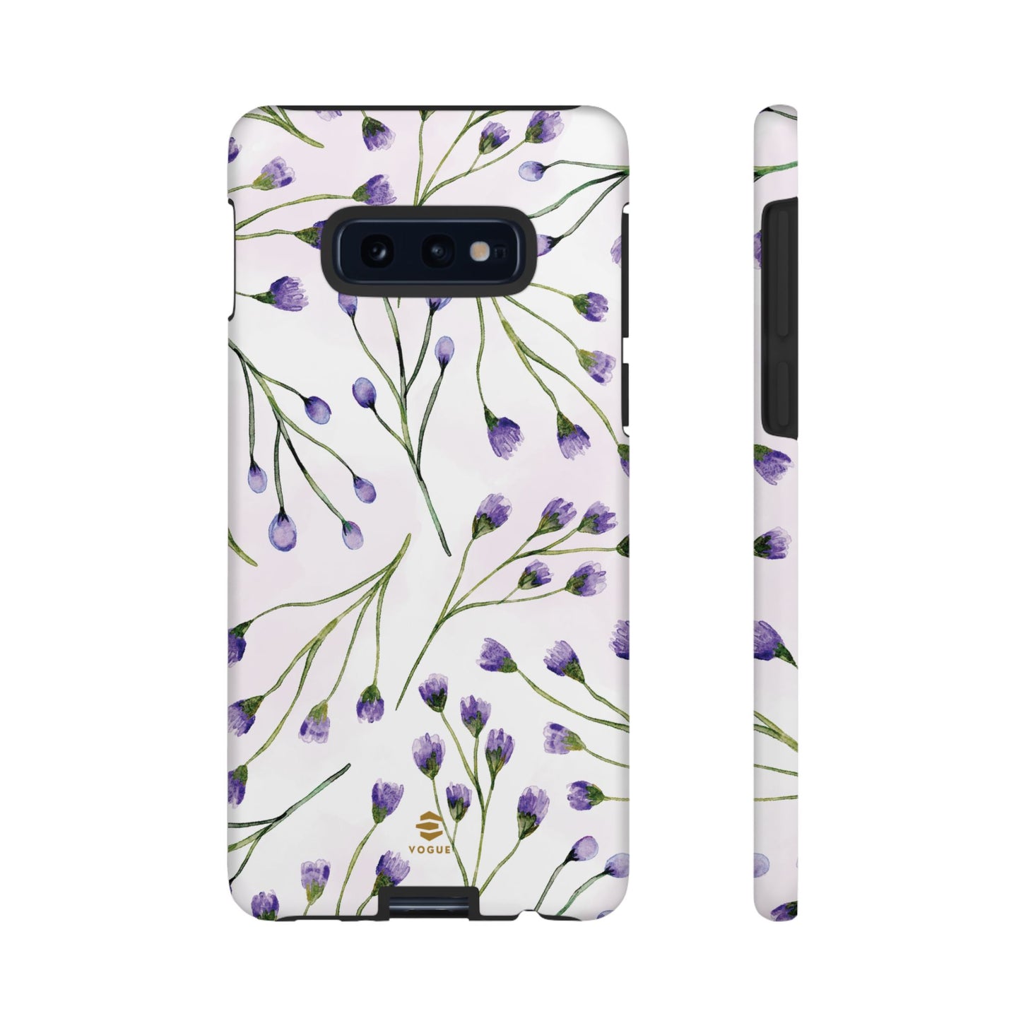 Funda para Samsung con diseño de flores de color lila