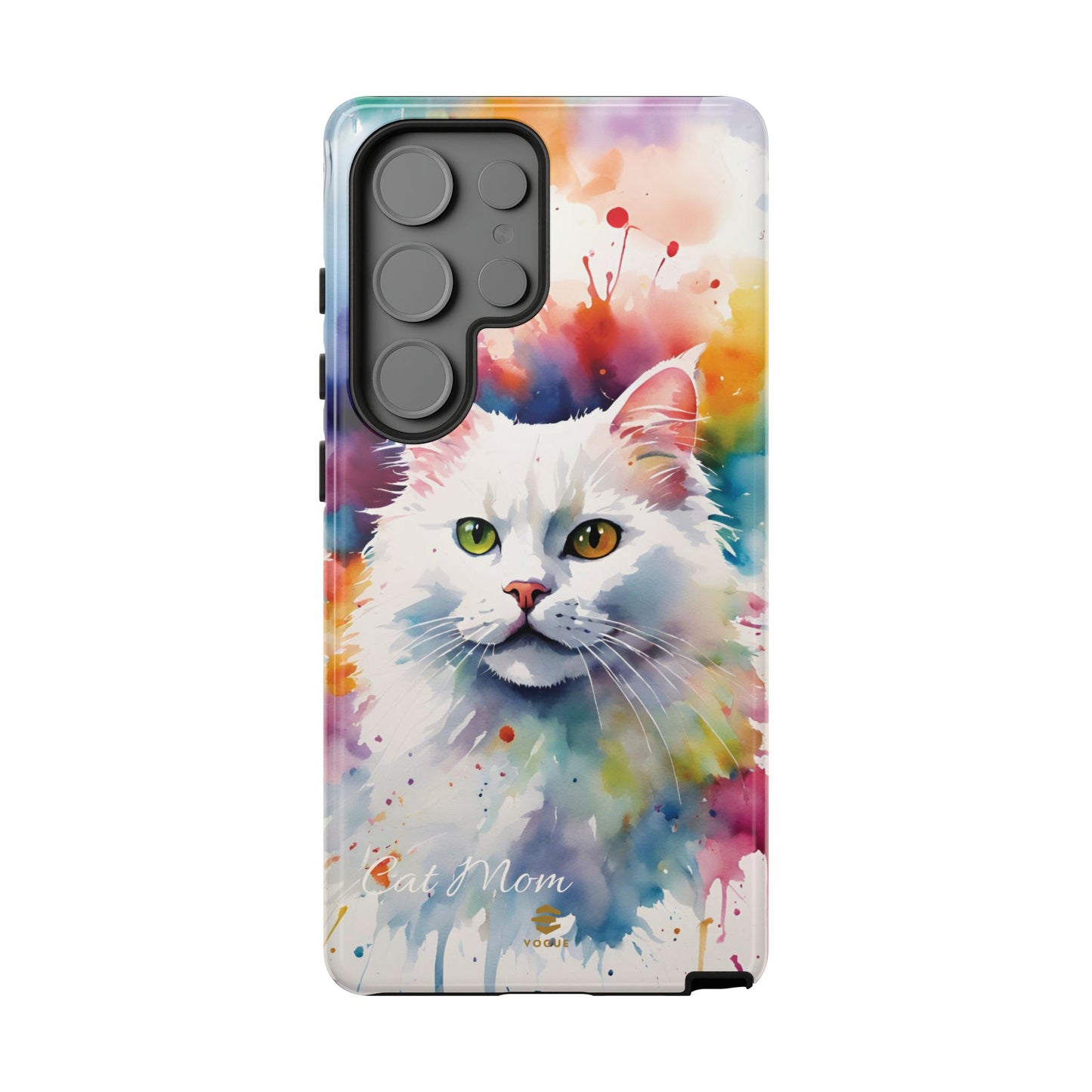 Custom White Cat Samsung Galaxy Tough Phone Case