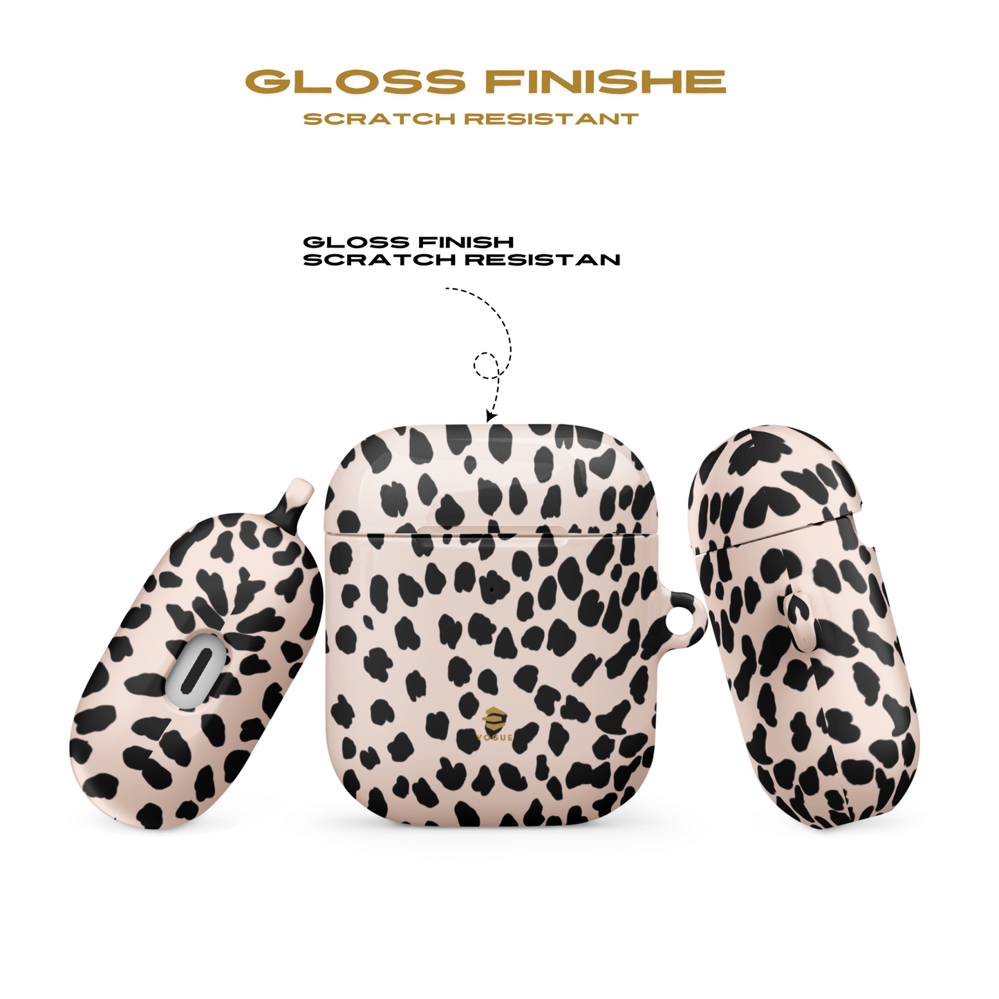 Beige Animal Print AirPod Cases