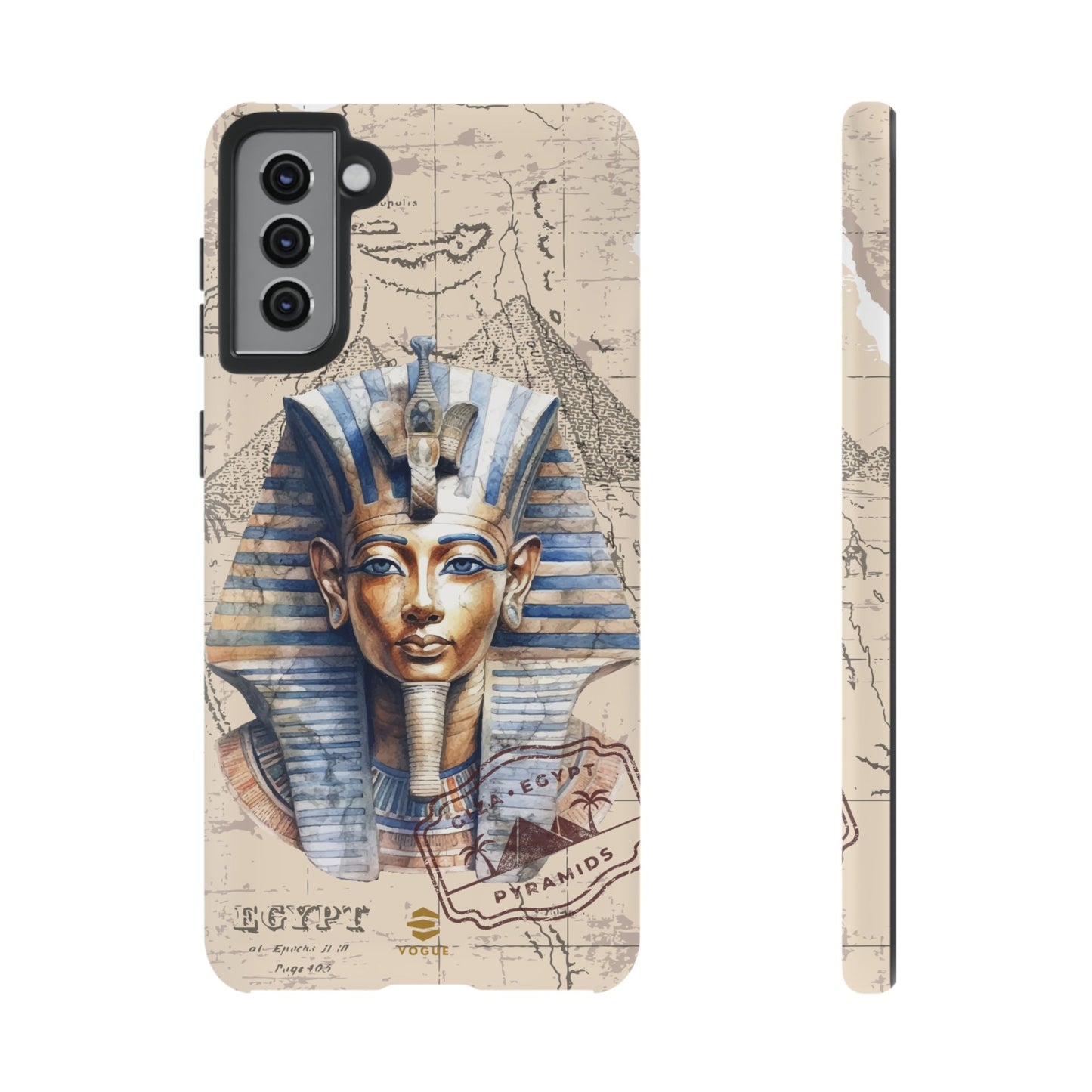 Funda para teléfono Samsung Galaxy con diseño de faraón egipcio