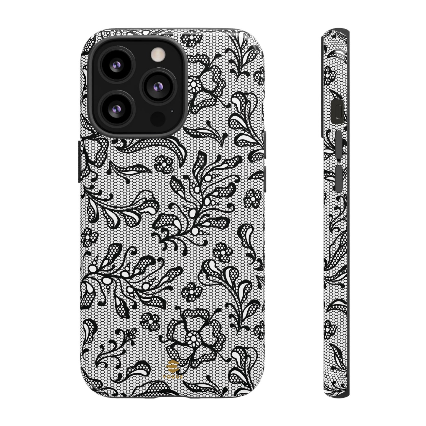 Funda para iPhone con encaje negro