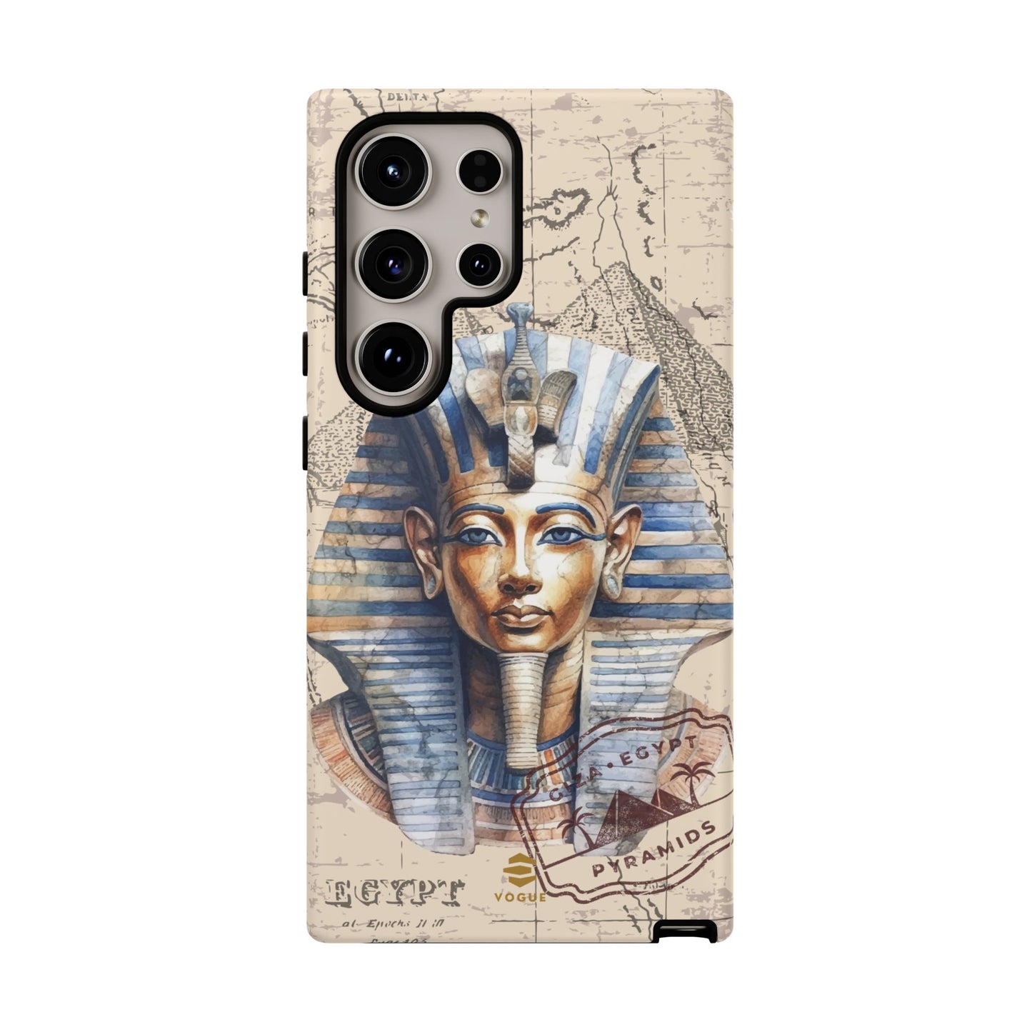 Funda para teléfono Samsung Galaxy con diseño de faraón egipcio
