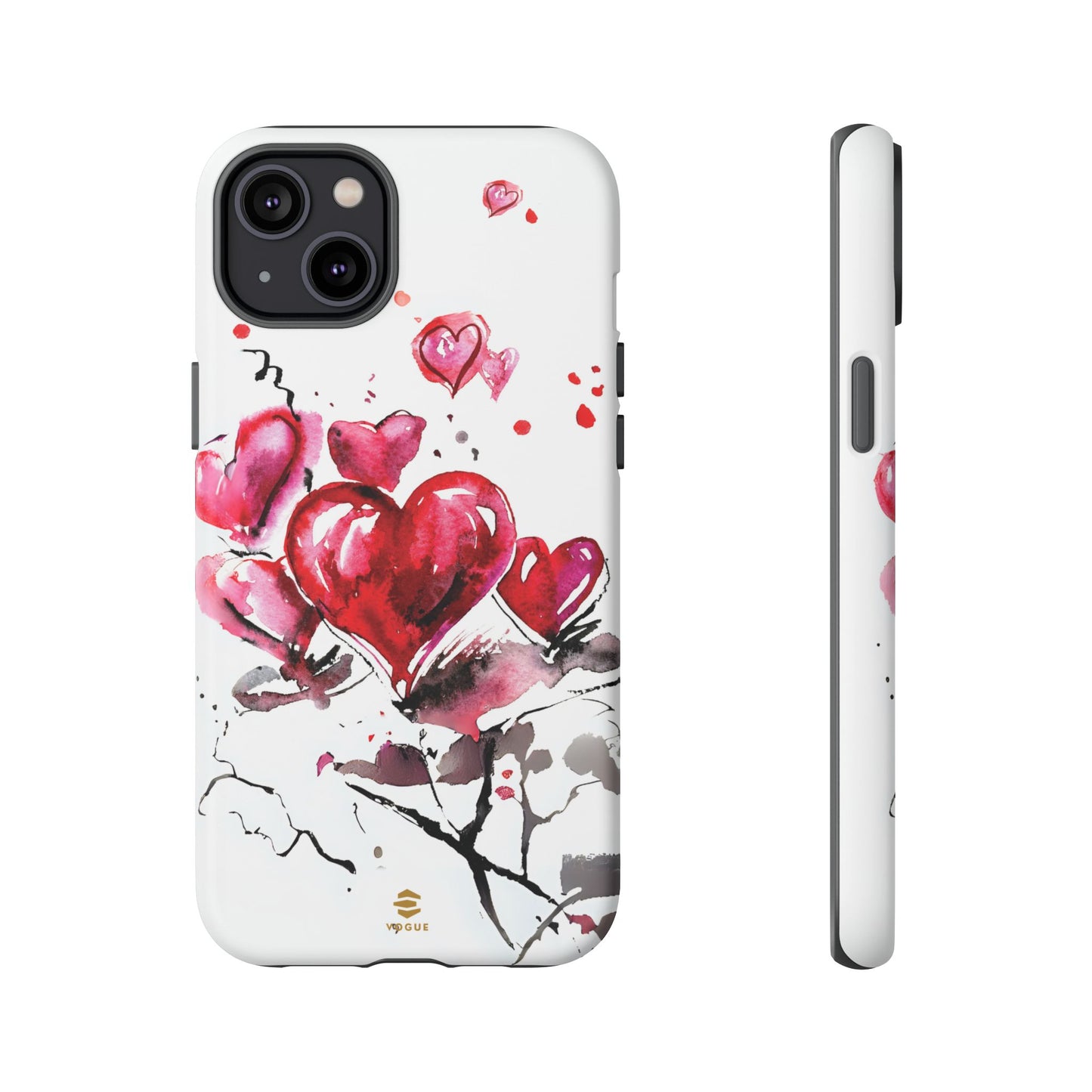 Abstract Hearts Art - iPhone Case, Love, Valentine's Day Gift for Her Protective tough Cover