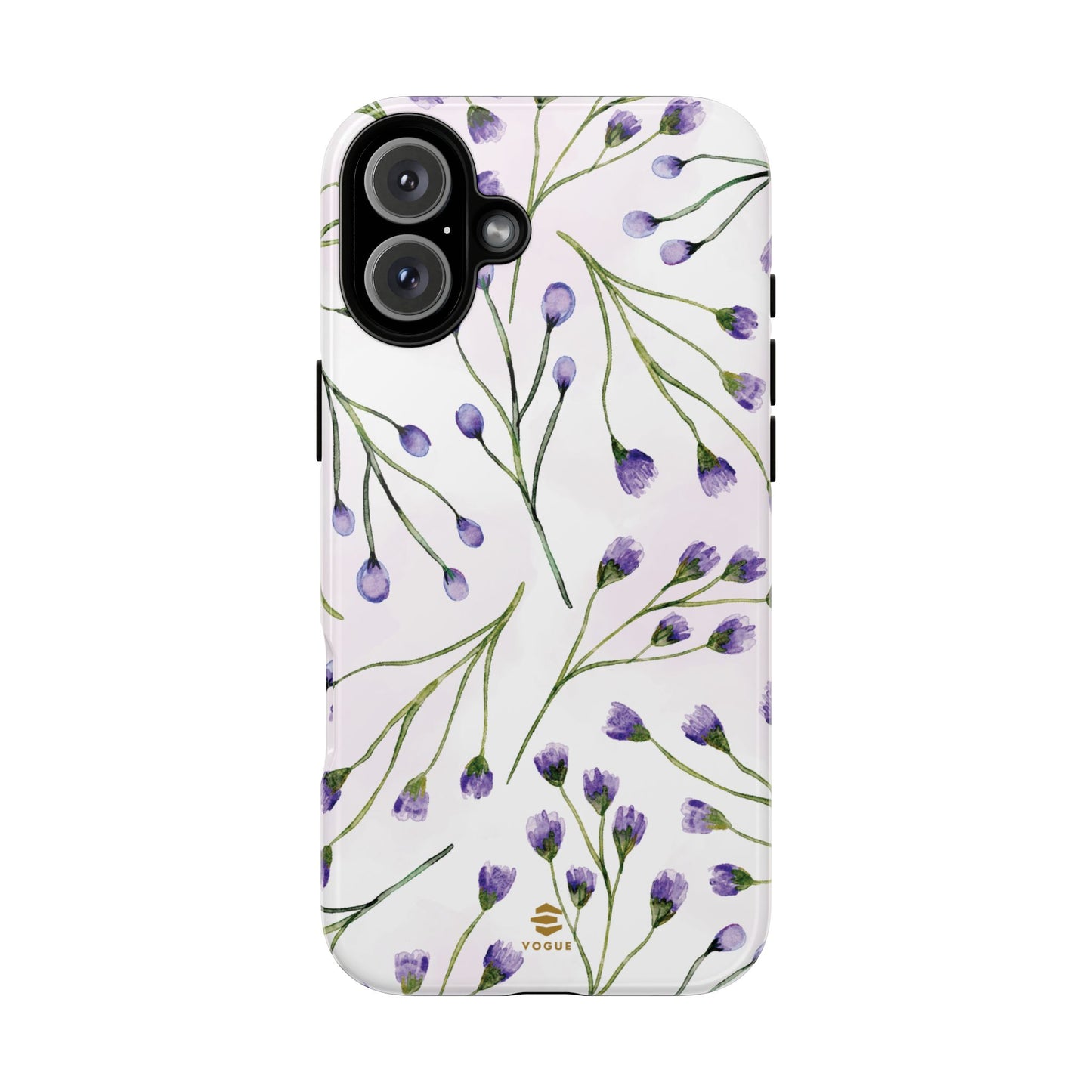 Funda para iPhone con diseño de flores de color lila
