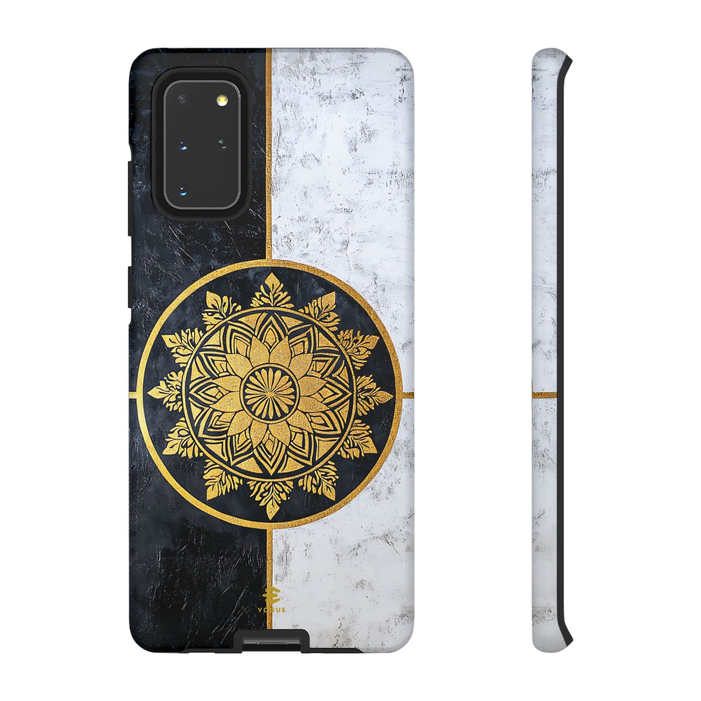 Funda para Samsung con diseño de mandala dorado