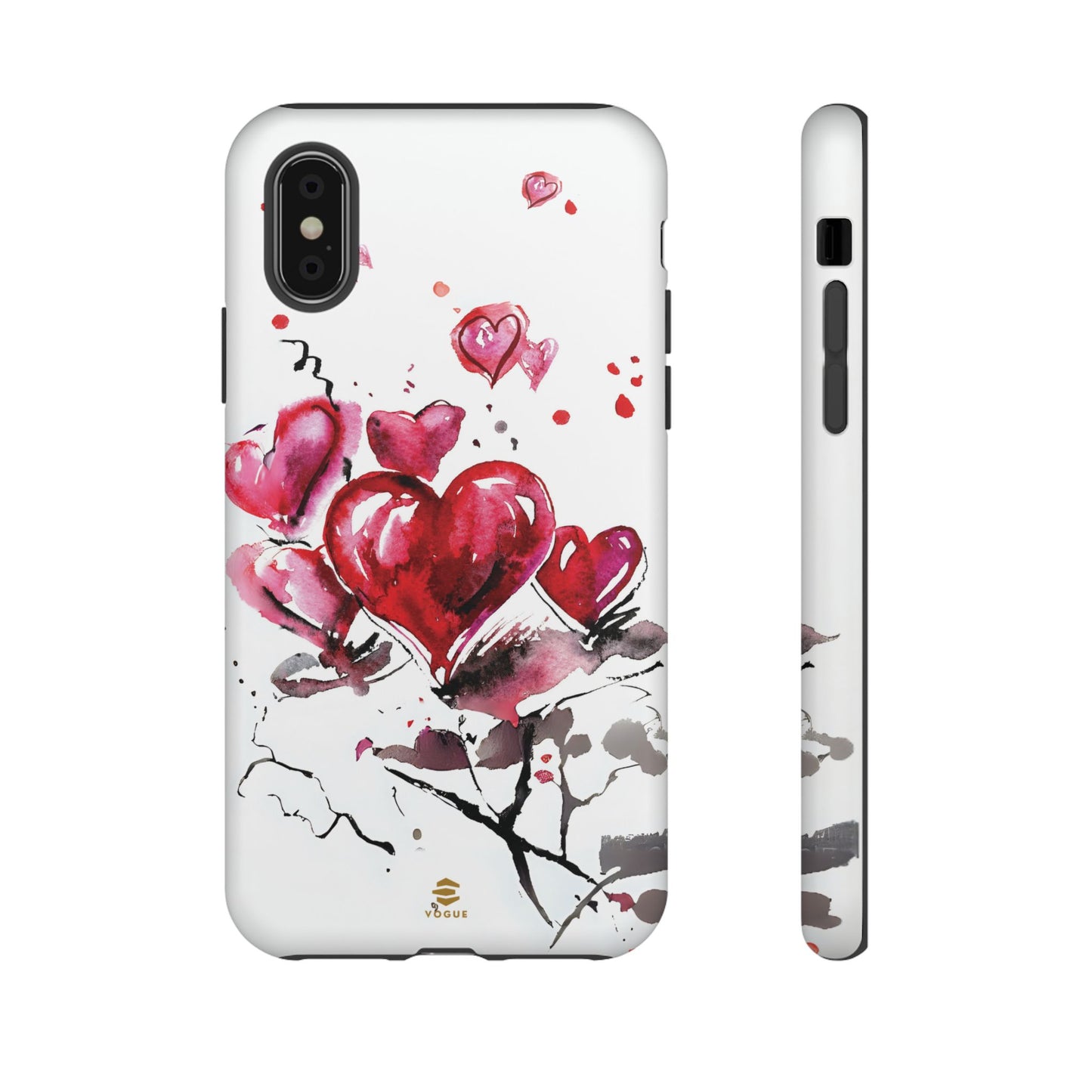 Abstract Hearts Art - iPhone Case, Love, Valentine's Day Gift for Her Protective tough Cover