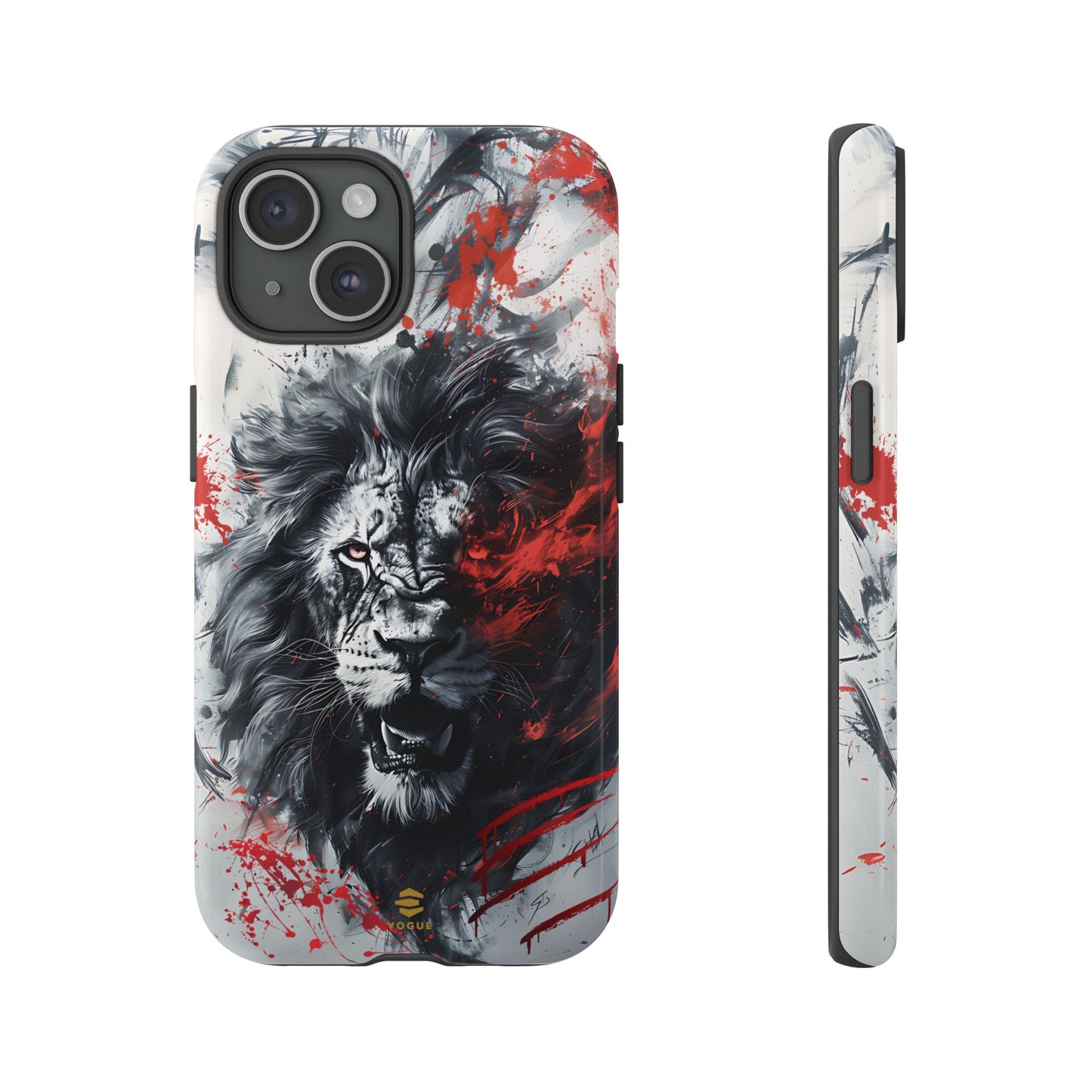 Funda para iPhone con diseño de león rugiente