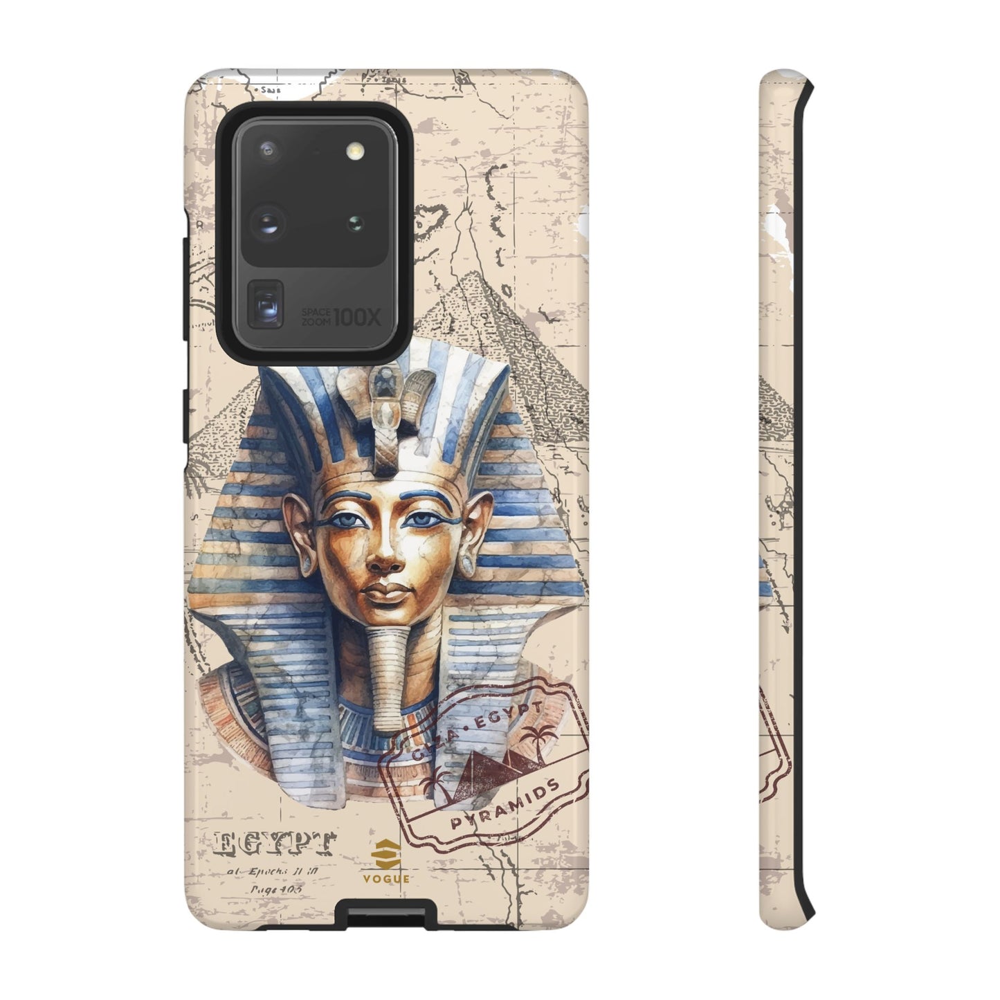 Funda para teléfono Samsung Galaxy con diseño de faraón egipcio