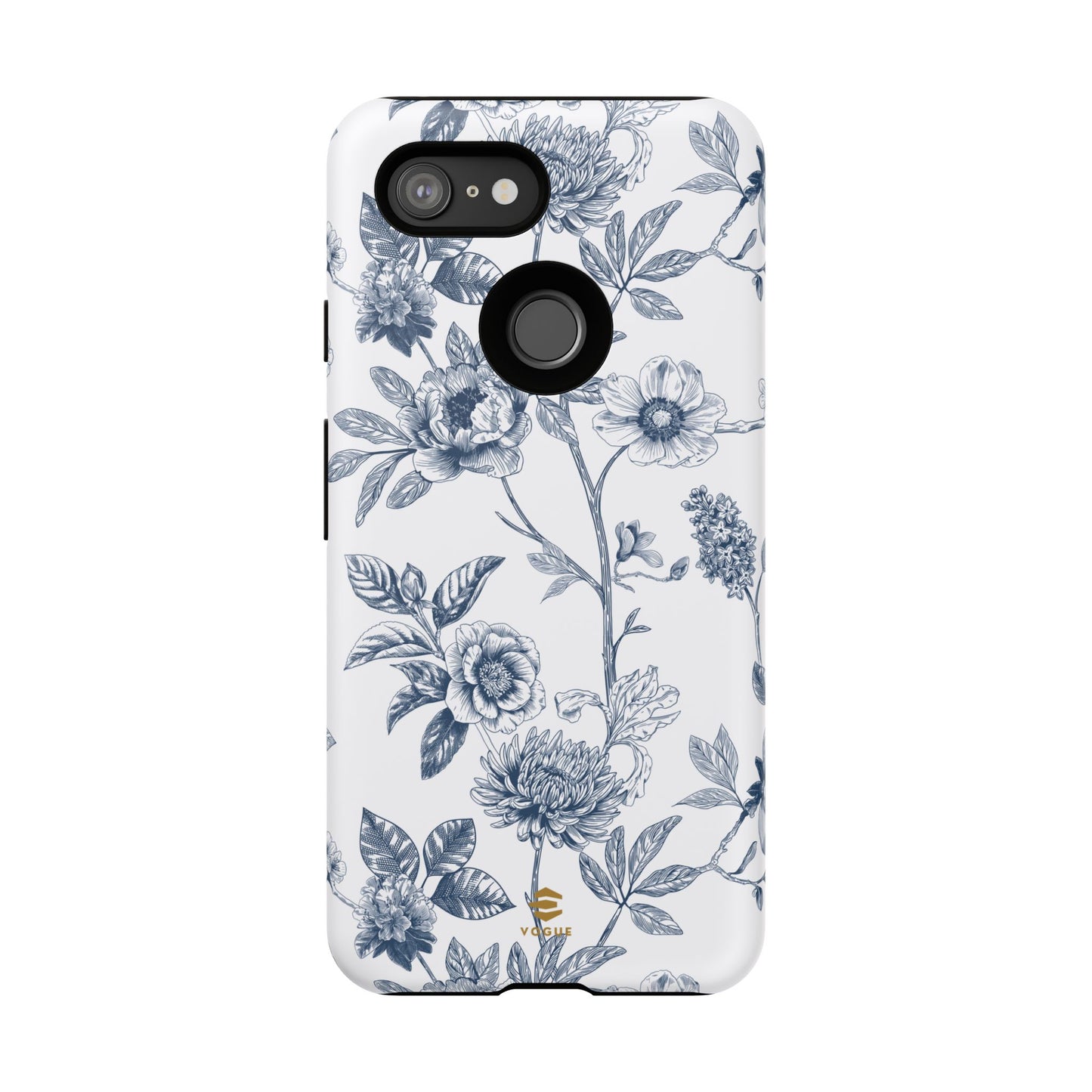 Floral Line Art Tough Phone Case Google Pixel