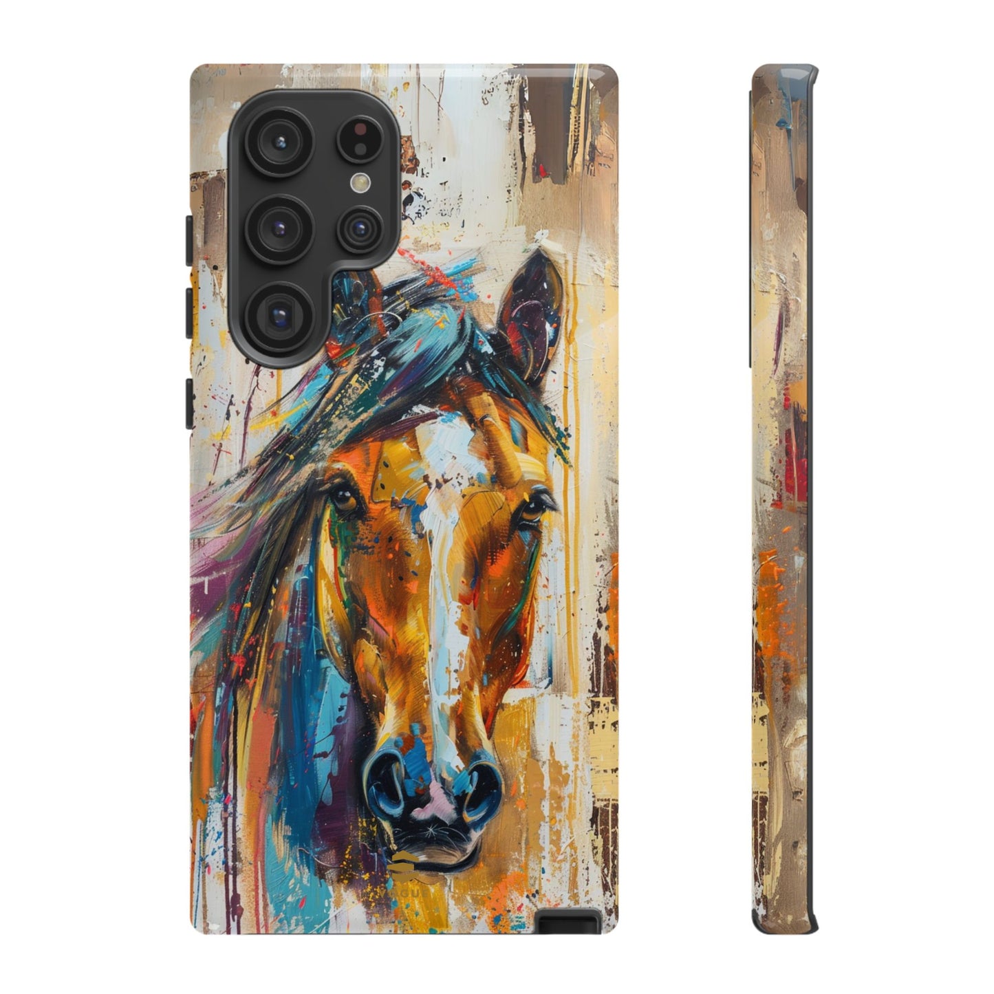 Horse Art Phone Case - Samsung Galaxy - Tough Case - Brown
