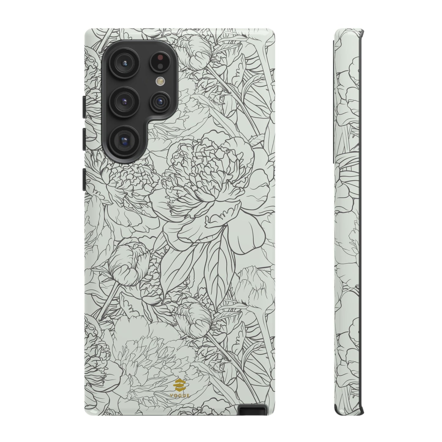 Funda para Samsung con diseño de peonías y salvia