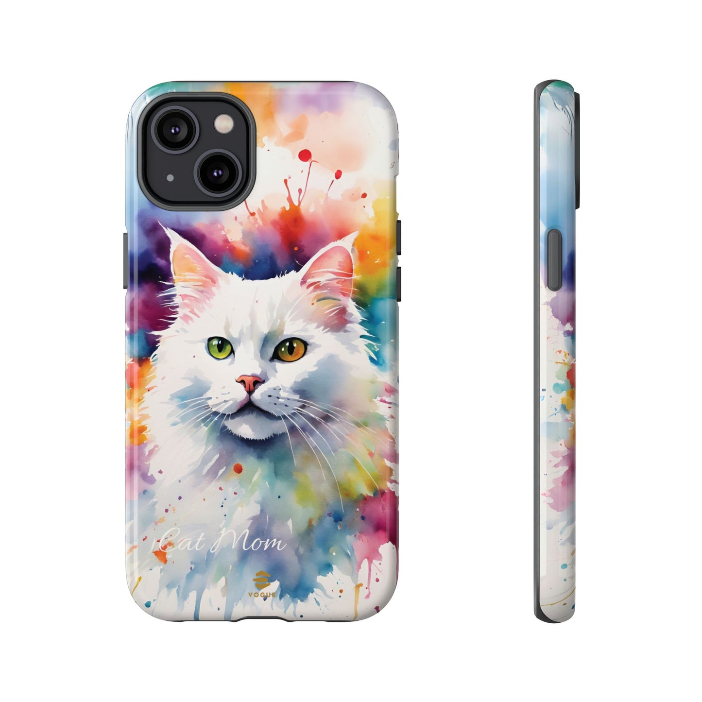 Custom White Cat iPhone Tough Case