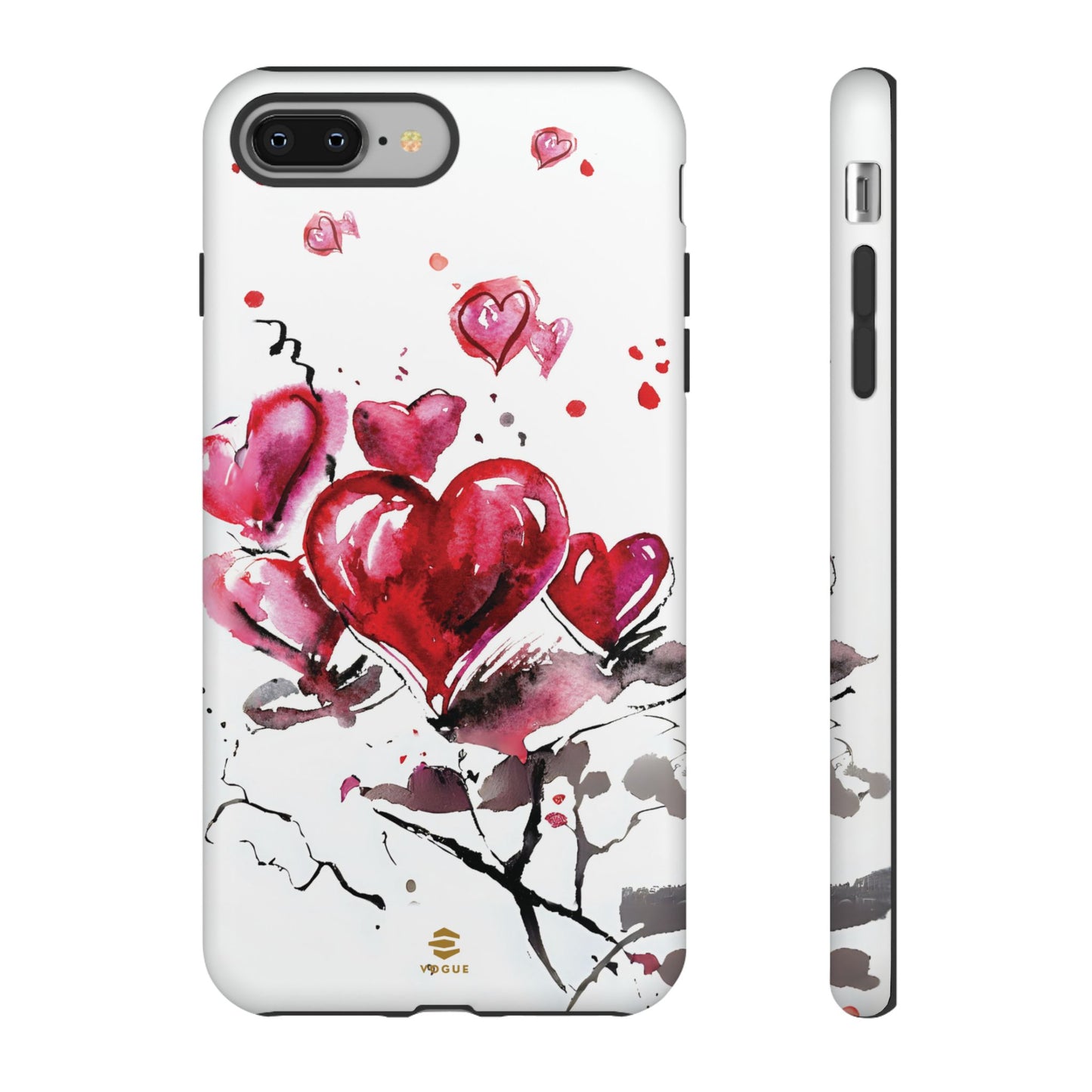 Abstract Hearts Art - iPhone Case, Love, Valentine's Day Gift for Her Protective tough Cover