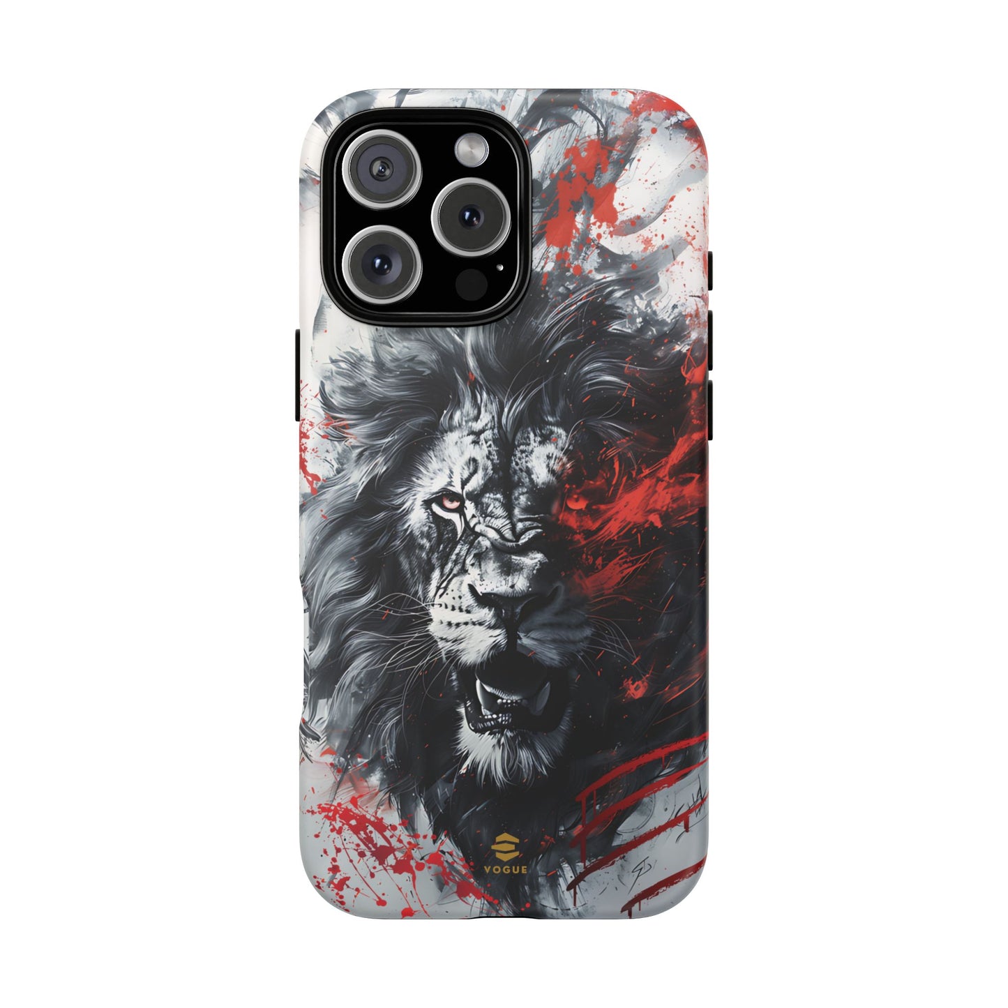 Funda para iPhone con diseño de león rugiente