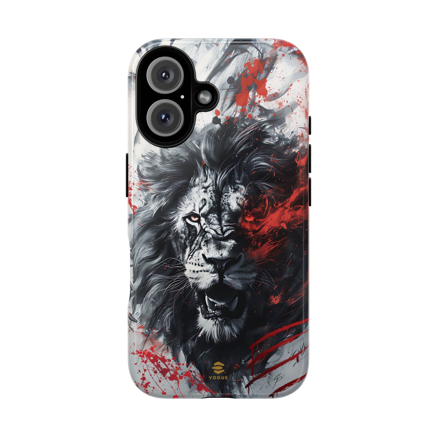 Funda para iPhone con diseño de león rugiente