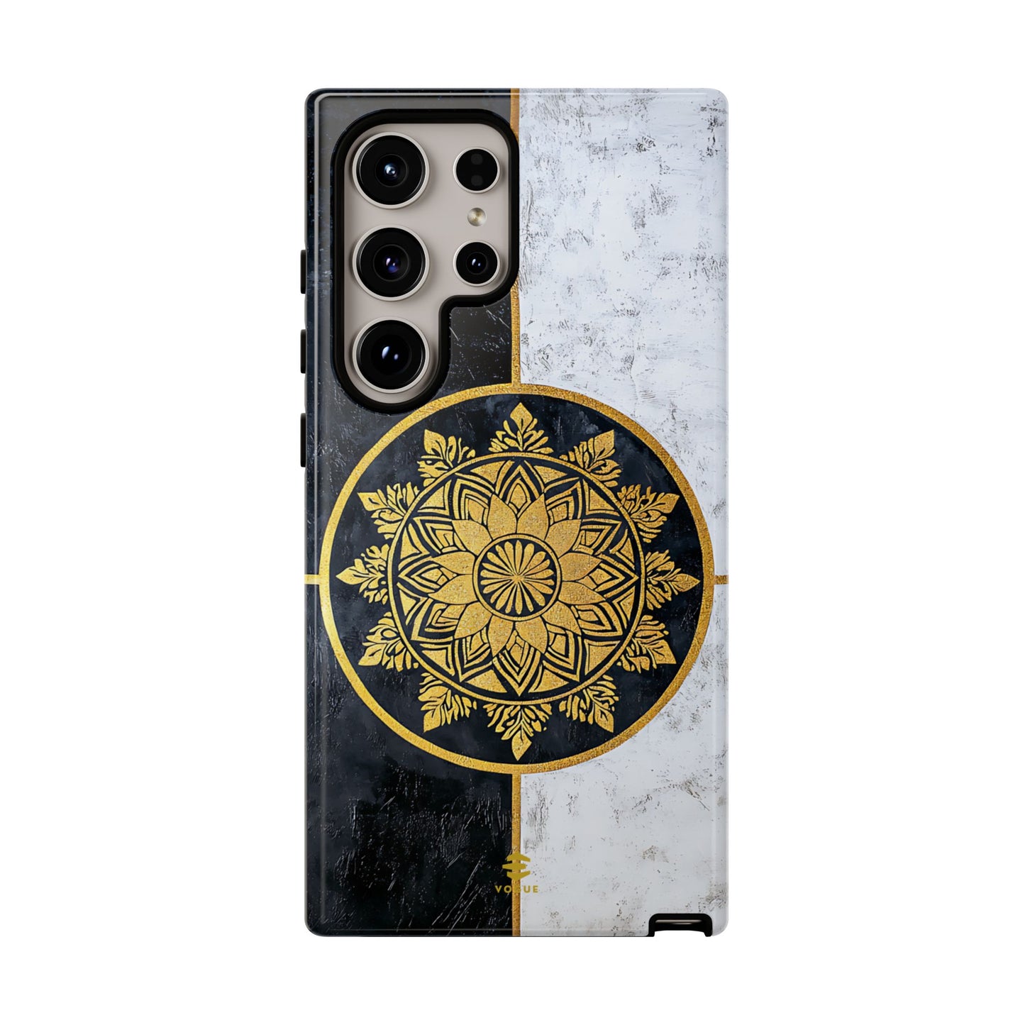Funda para Samsung con diseño de mandala dorado