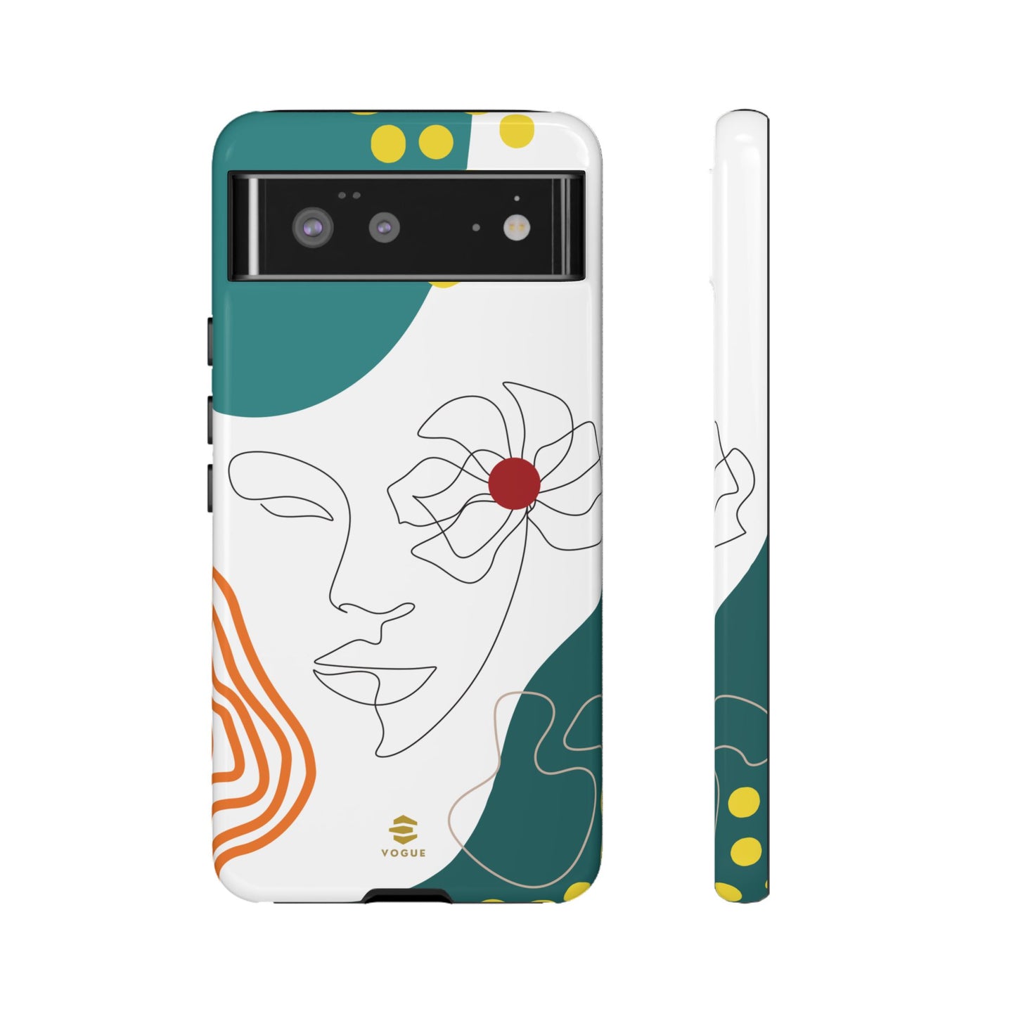 Women face Line Art Phone Case Google