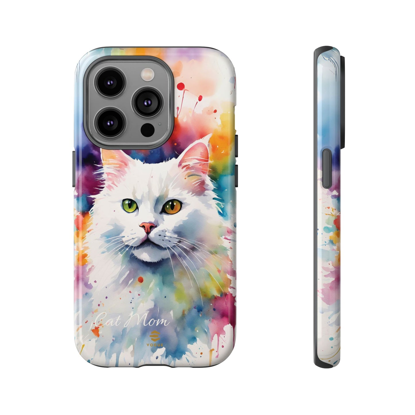 Custom White Cat iPhone Tough Case