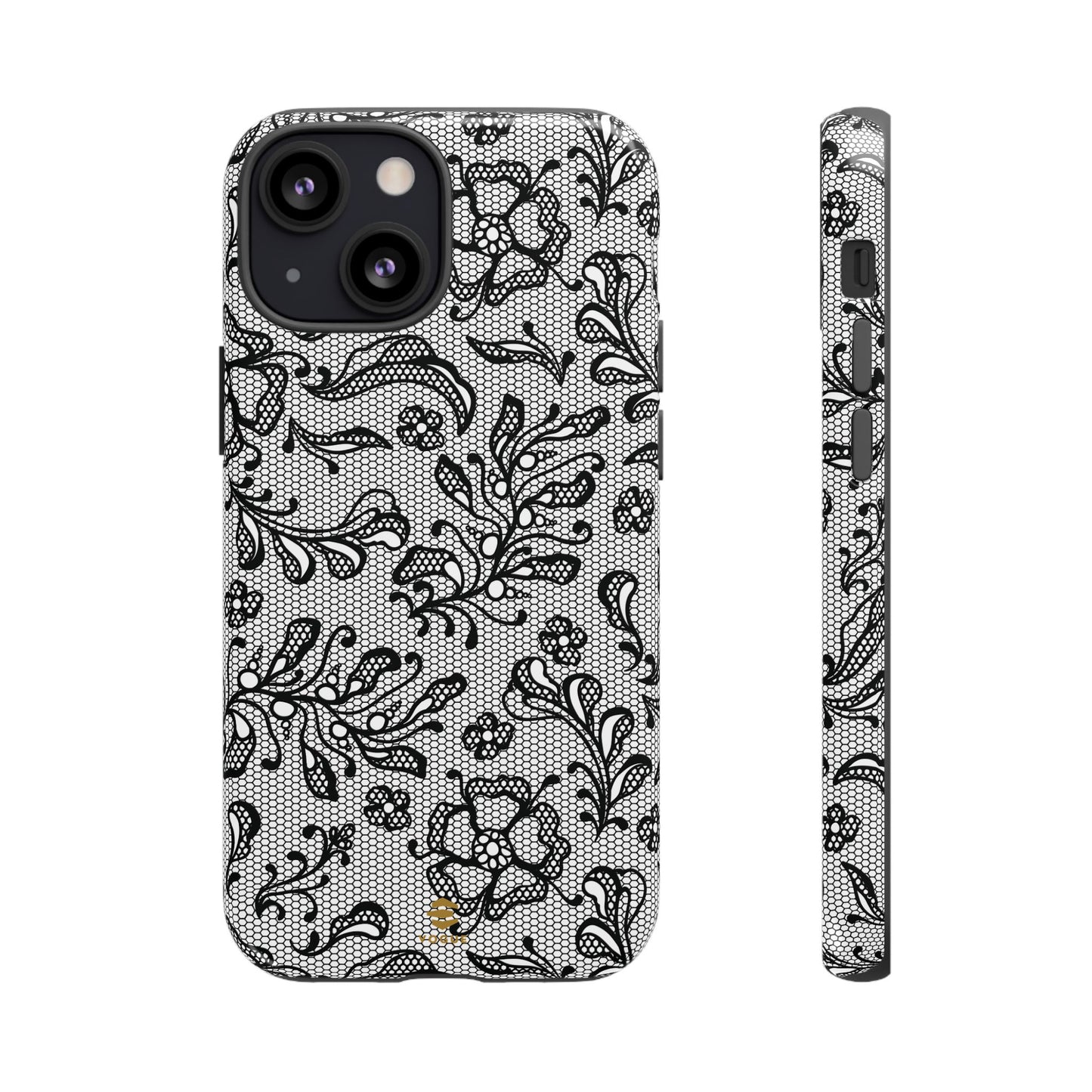 Funda para iPhone con encaje negro
