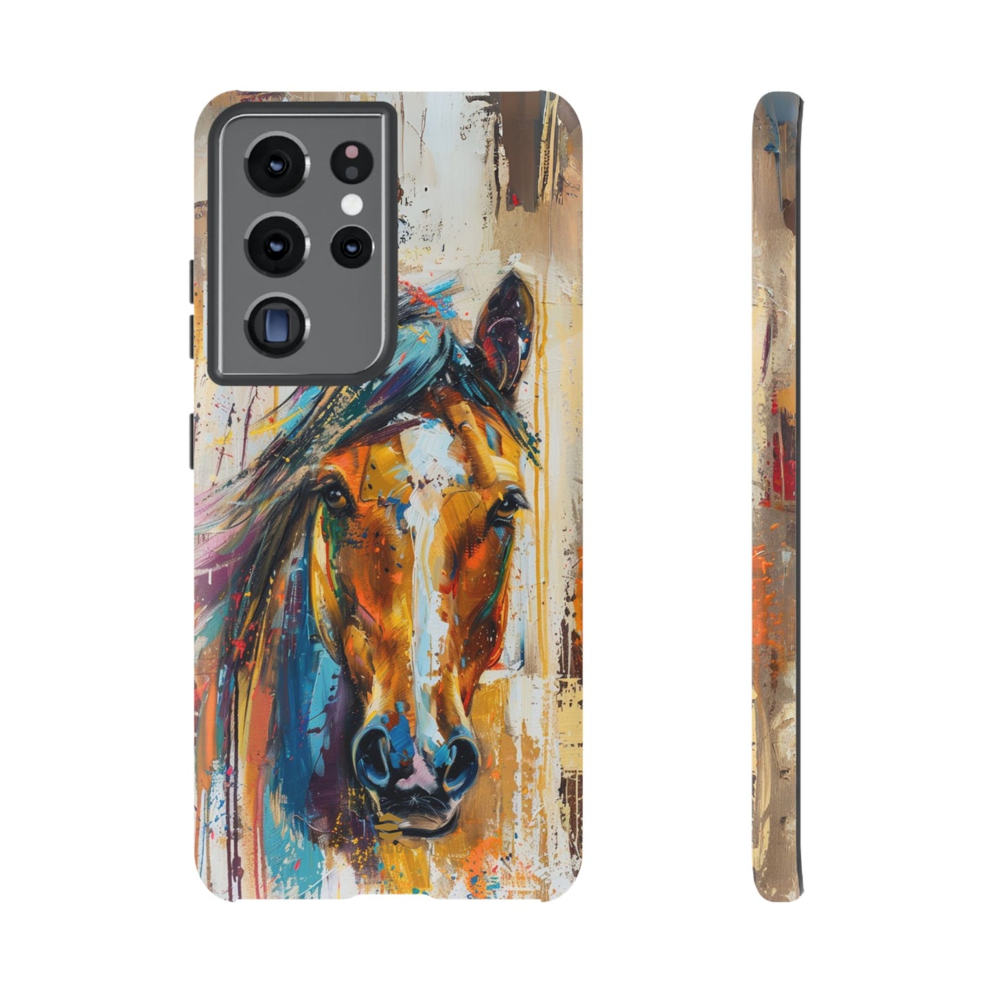 Horse Art Phone Case - Samsung Galaxy - Tough Case - Brown