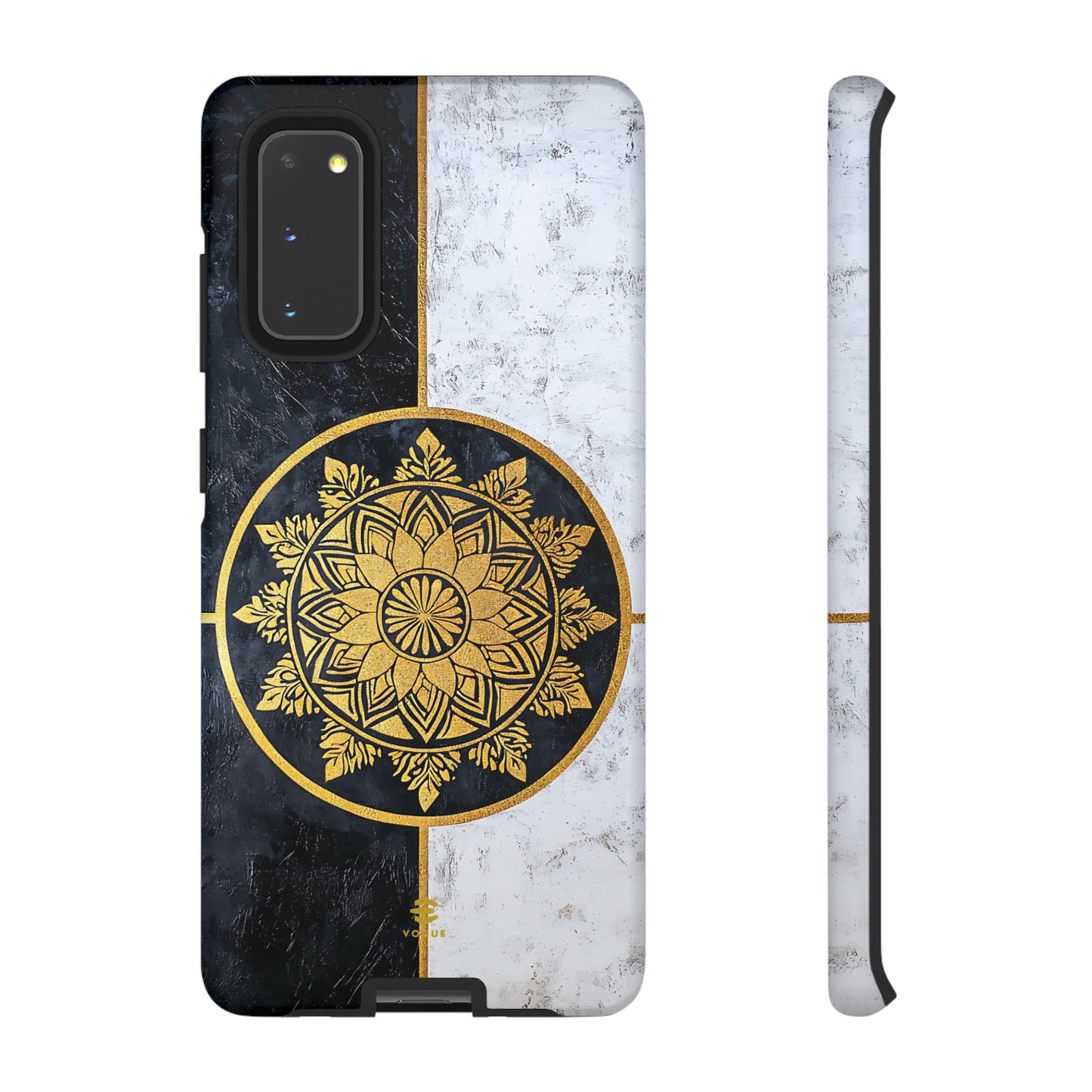 Funda para Samsung con diseño de mandala dorado