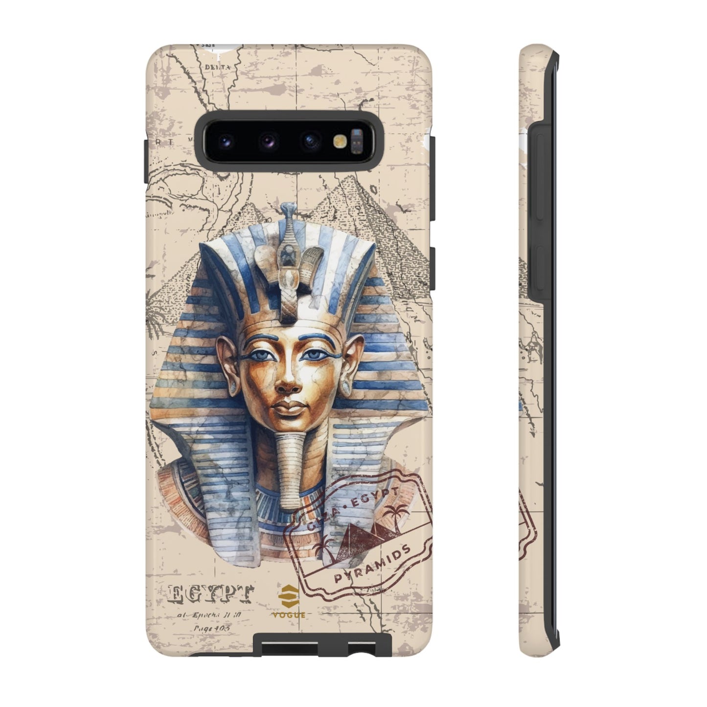 Funda para teléfono Samsung Galaxy con diseño de faraón egipcio