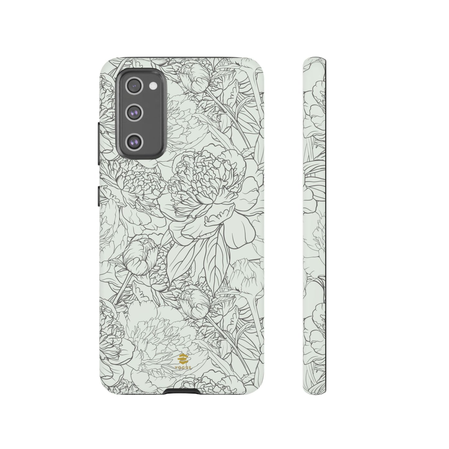 Funda para Samsung con diseño de peonías y salvia