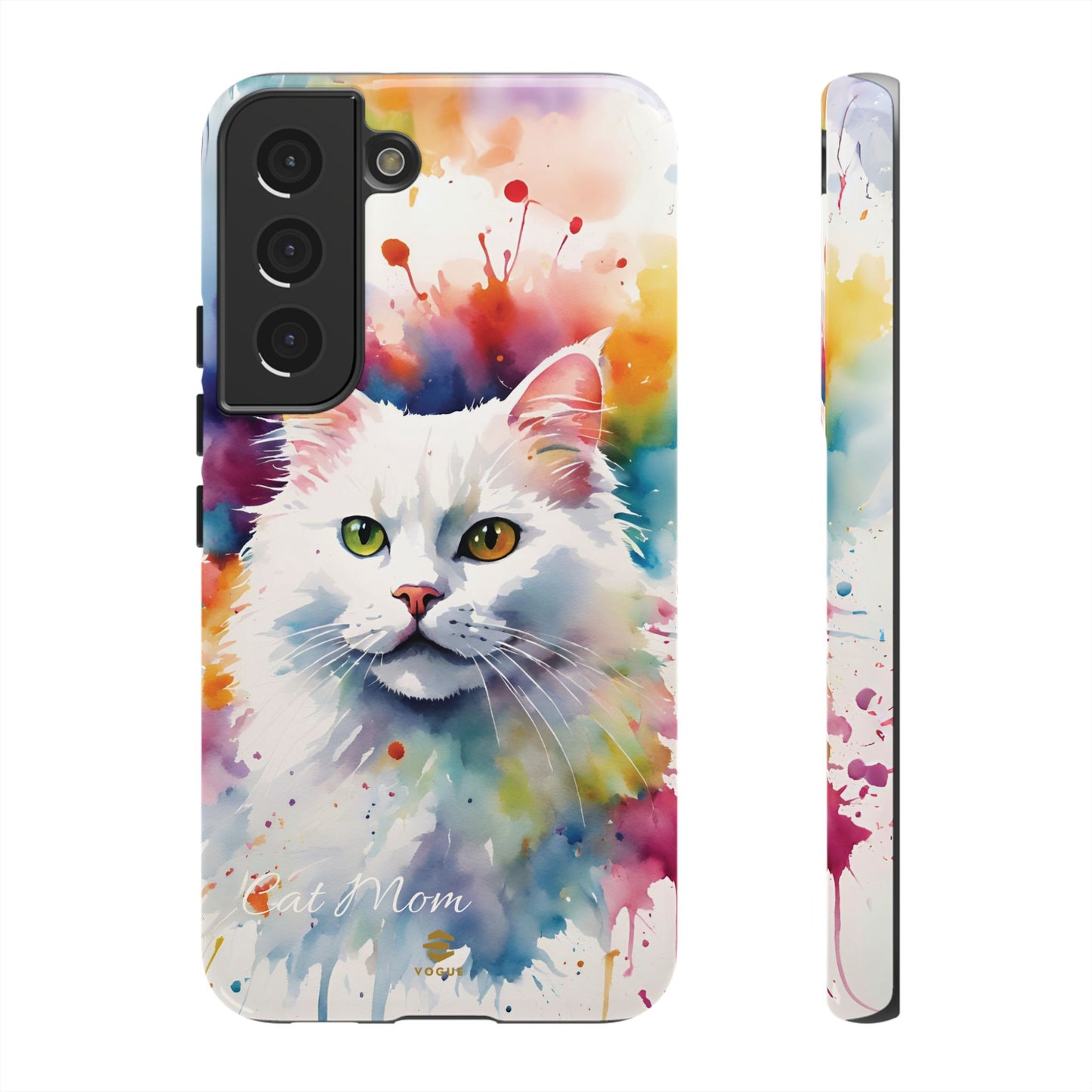 Custom White Cat Samsung Galaxy Tough Phone Case