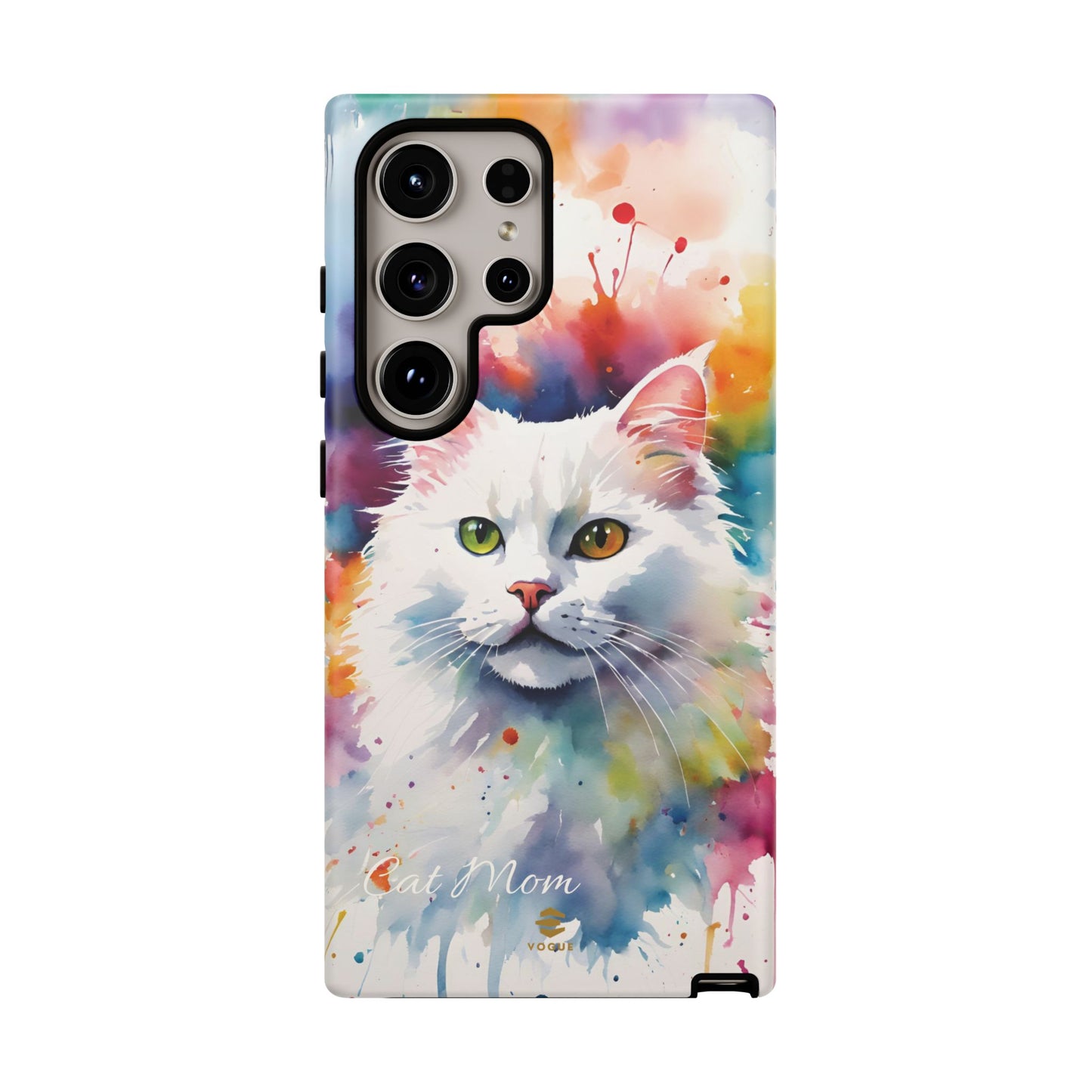 Custom White Cat Samsung Galaxy Tough Phone Case