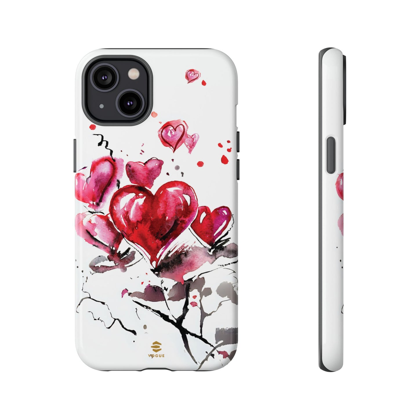 Abstract Hearts Art - iPhone Case, Love, Valentine's Day Gift for Her Protective tough Cover
